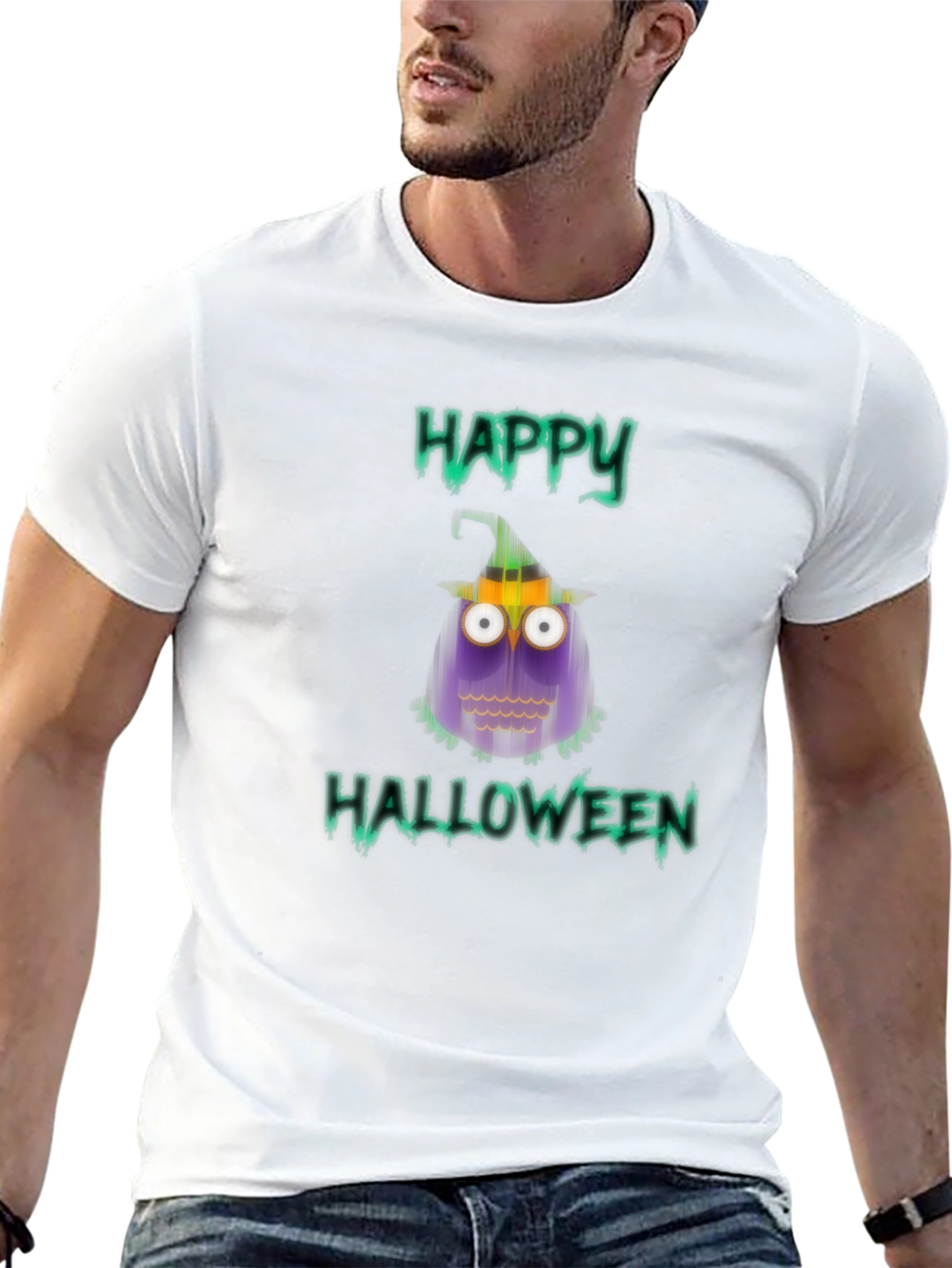 Happy Halloween Owl T-Shirt - Spooky Season Tee