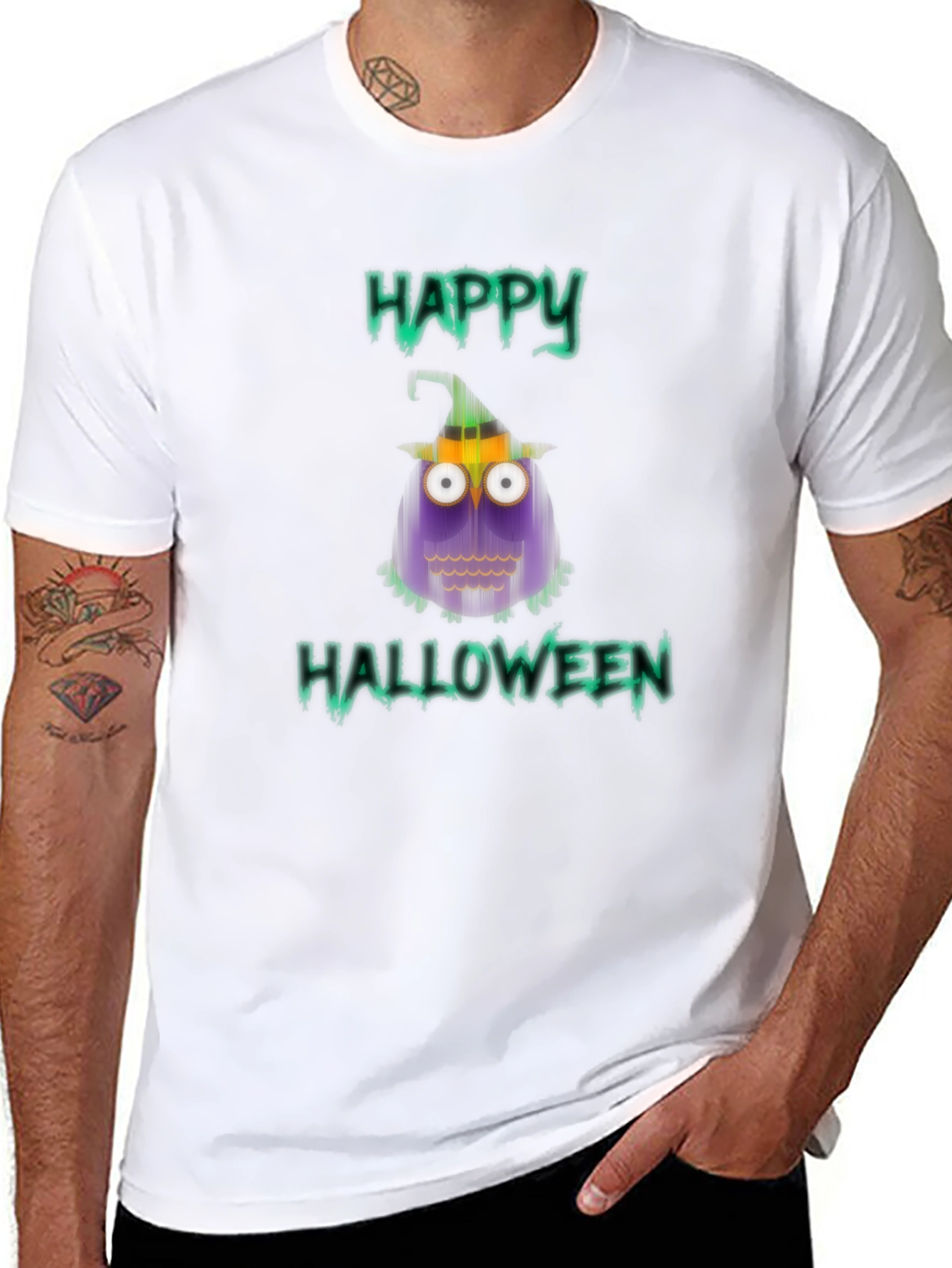 Happy Halloween Owl T-Shirt - Spooky Season Tee
