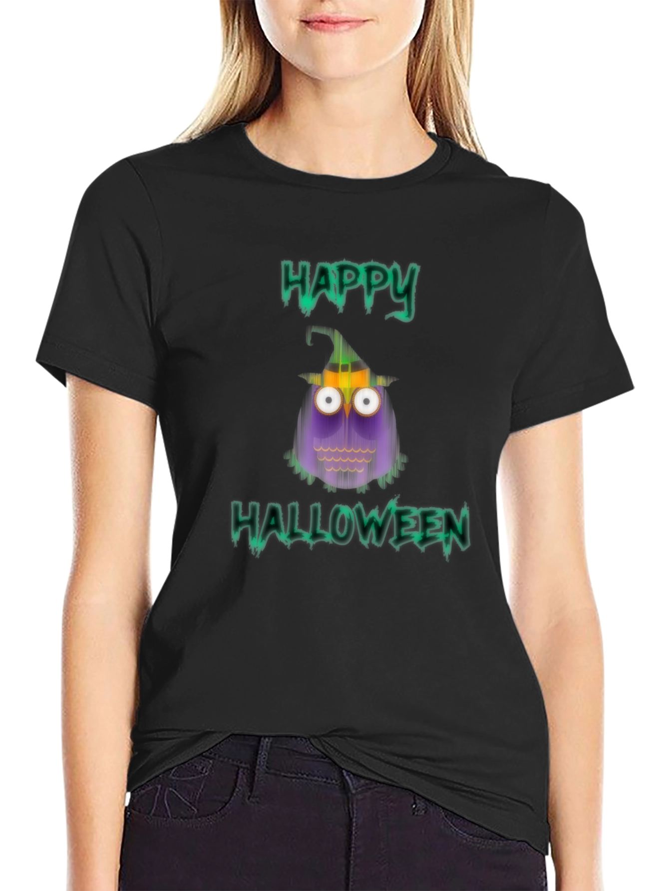 Happy Halloween Owl T-Shirt - Spooky Season Tee