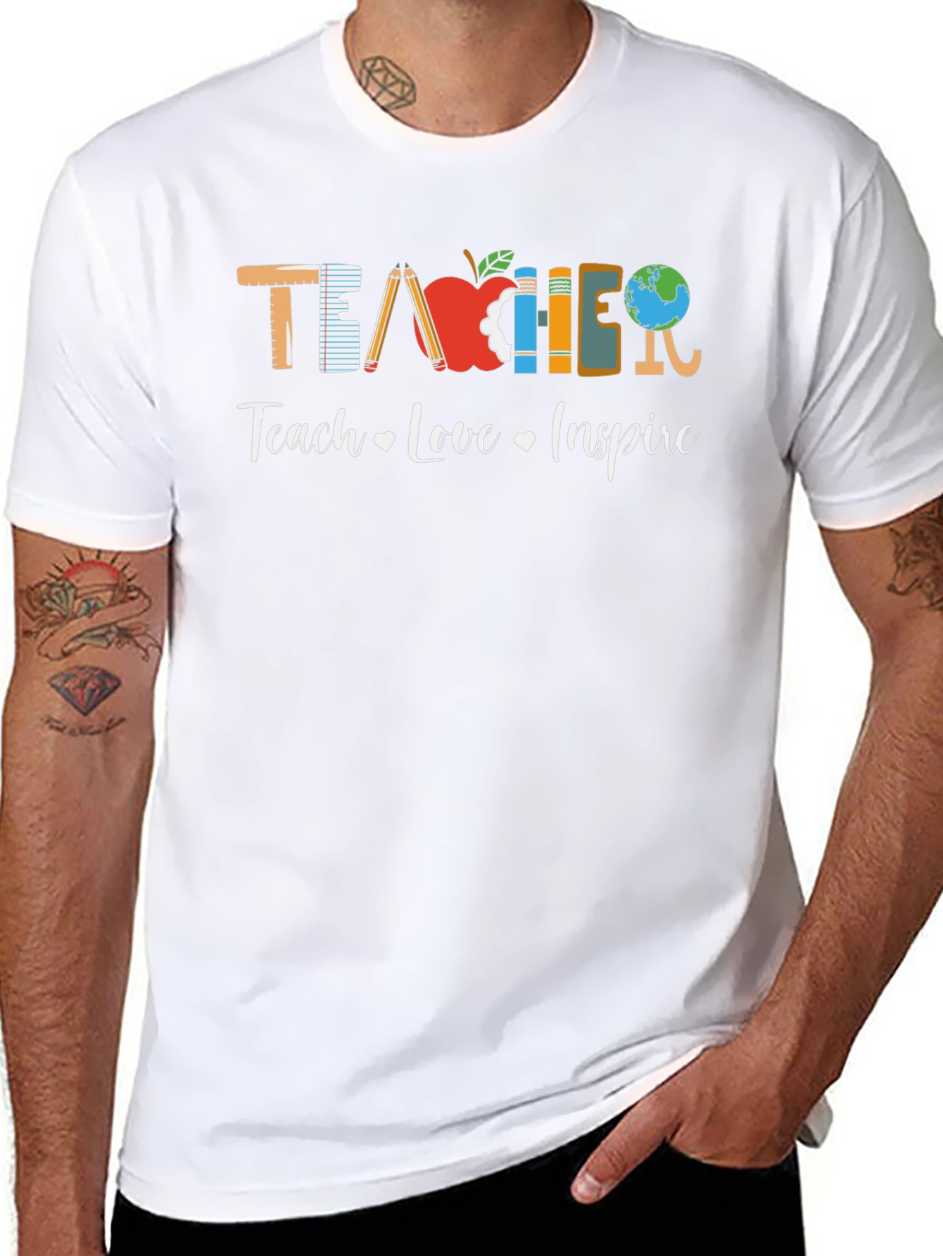 Teacher Teach Love Inspire T-Shirt