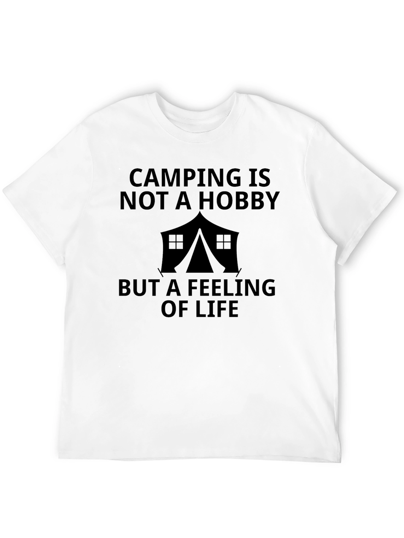 Camping Is Not a Hobby Black Graphic Tee