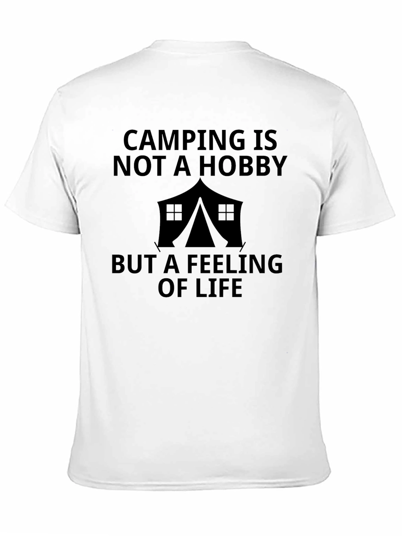 Camping Is Not a Hobby Black Graphic Tee