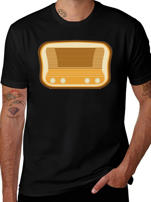 Vintage Radio Graphic Tee - Retro Style