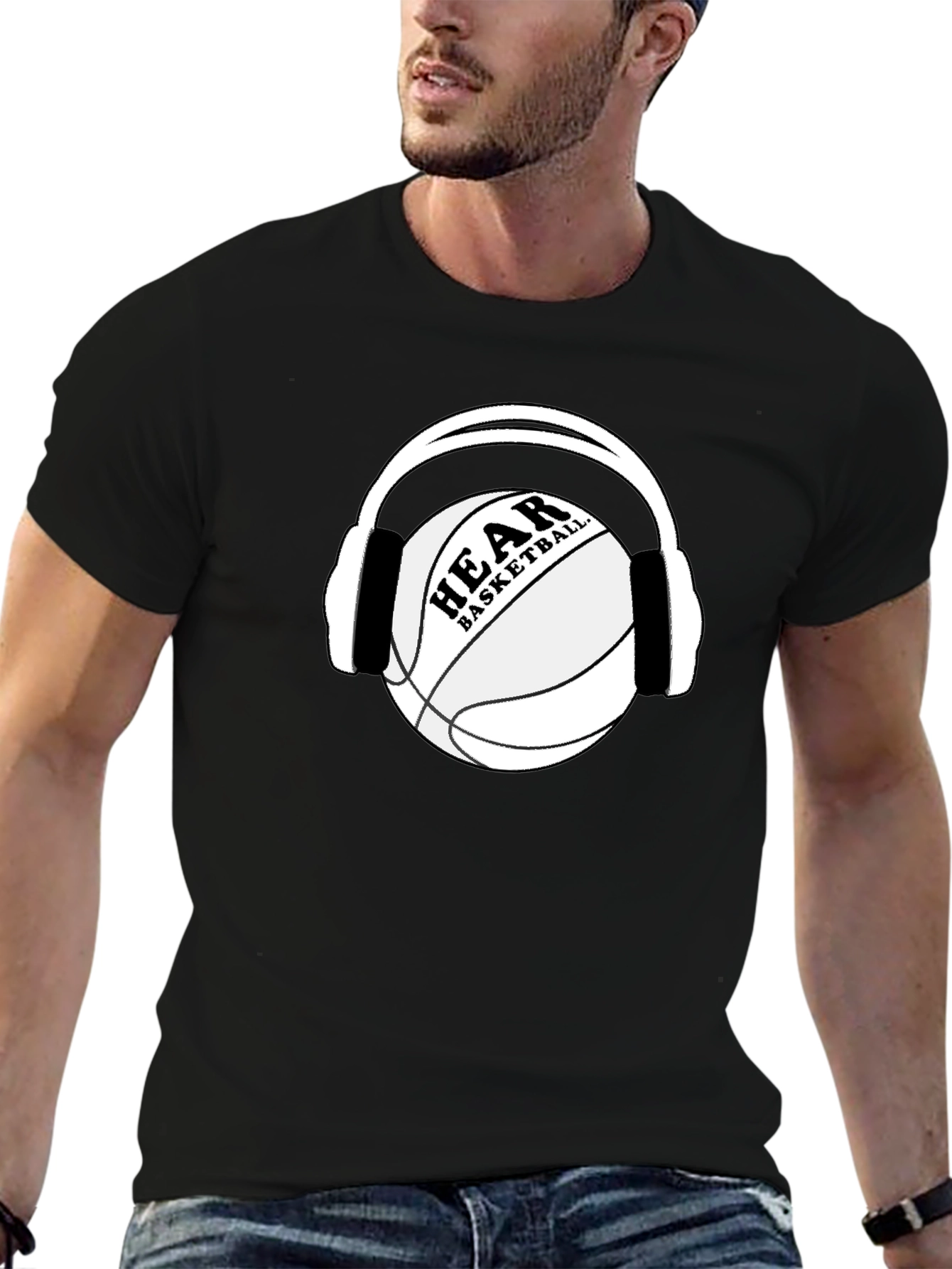 Hear Basketball Black T-Shirt