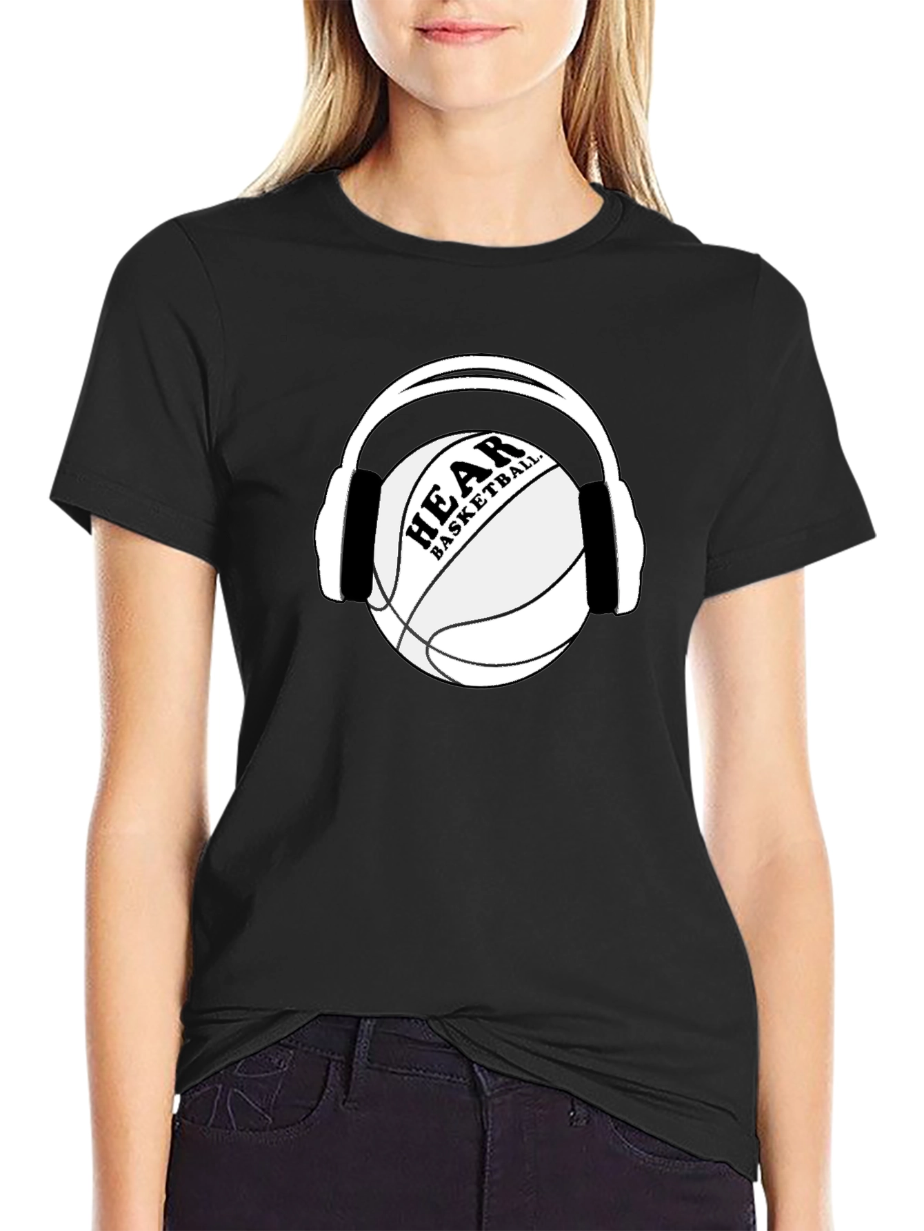 Hear Basketball Black T-Shirt