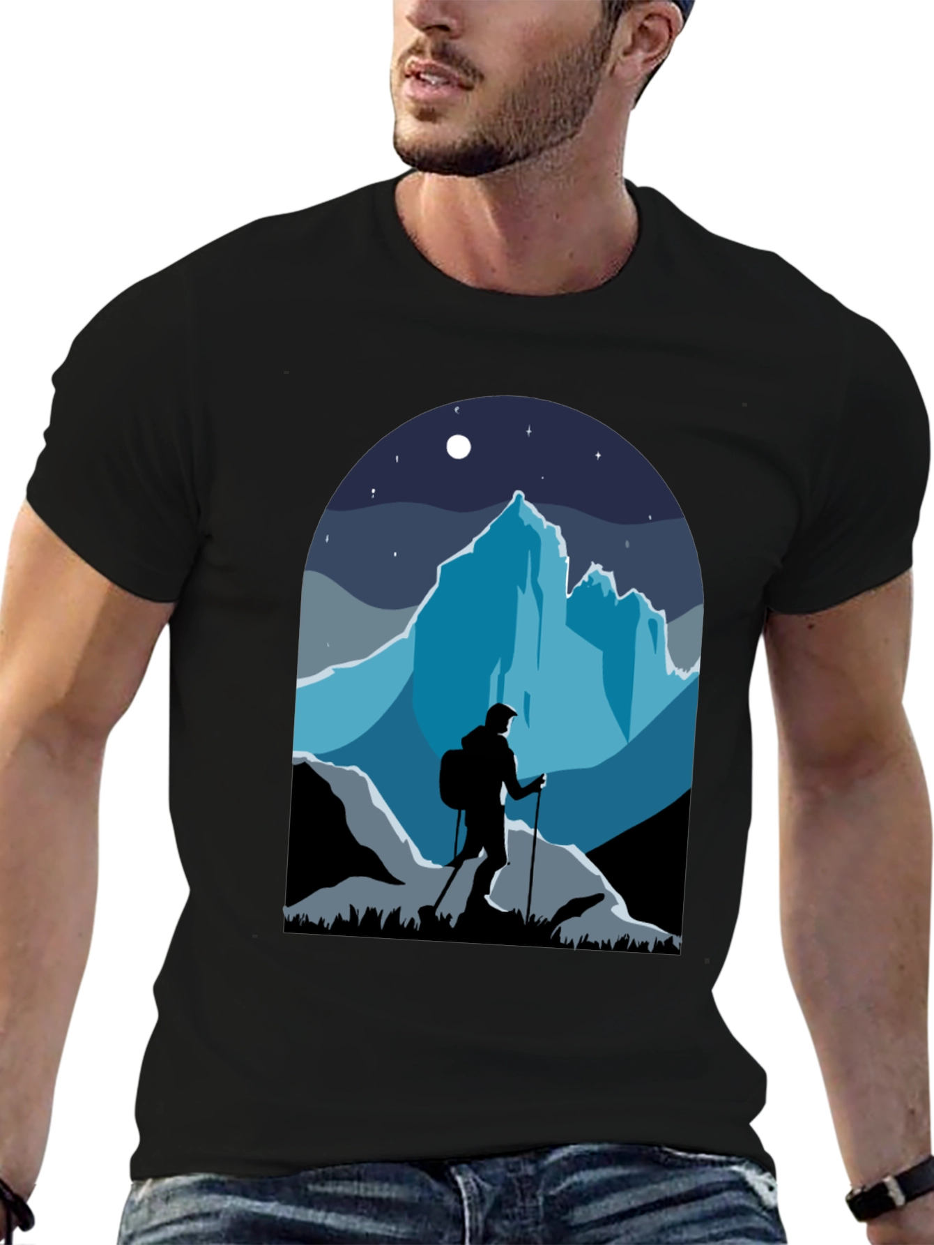 Mountains Hiker Graphic Tee - Adventure Awaits