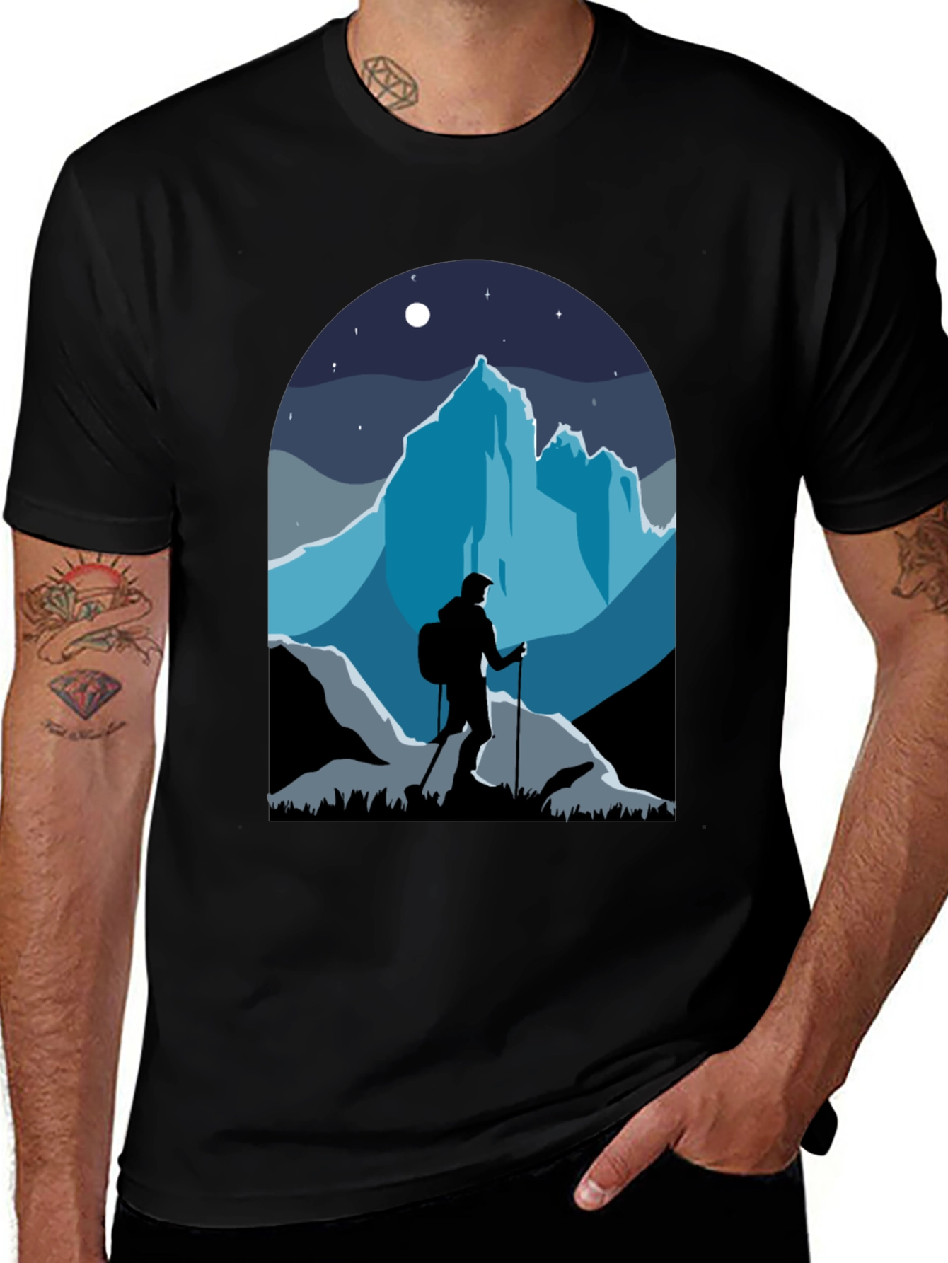 Mountains Hiker Graphic Tee - Adventure Awaits