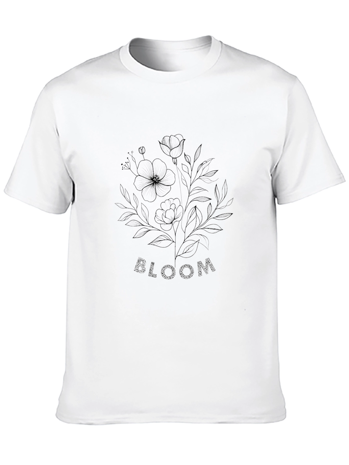 Bloom Floral Black Graphic Tee