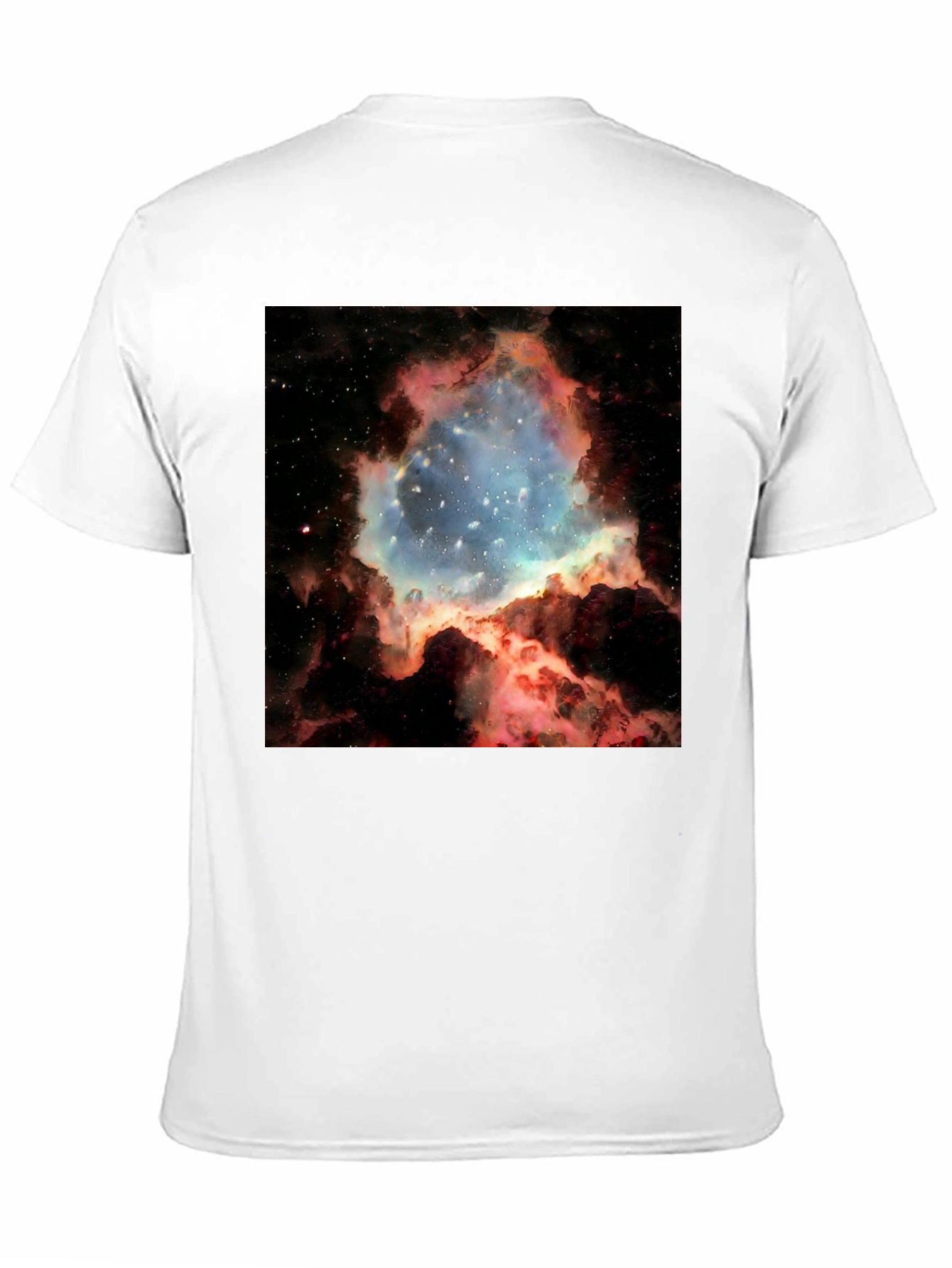 Nebula Galaxy Print Black T-Shirt