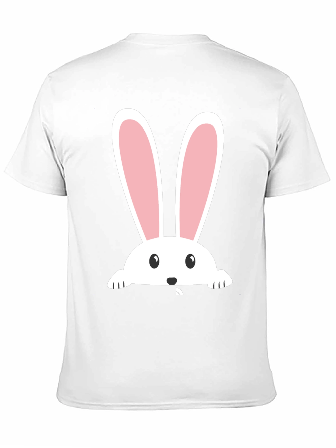 Bunny Peeking Easter T-Shirt - Black