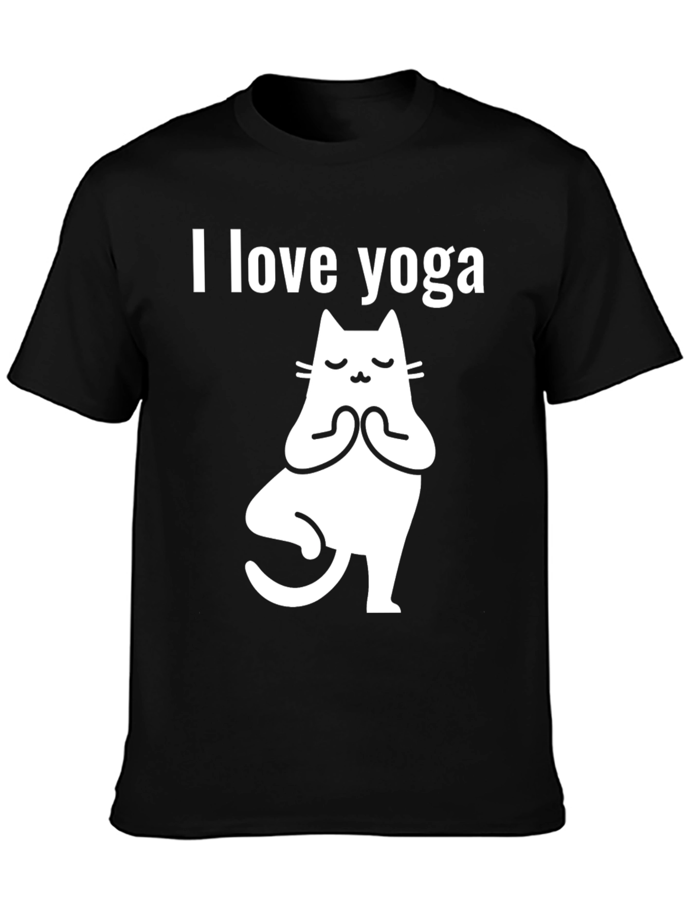 Yoga Cat T-Shirt - I Love Yoga