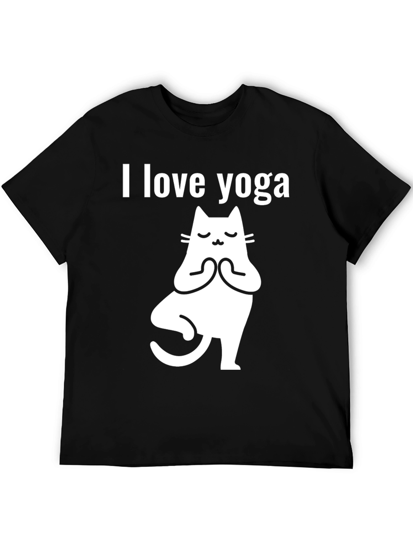 Yoga Cat T-Shirt - I Love Yoga