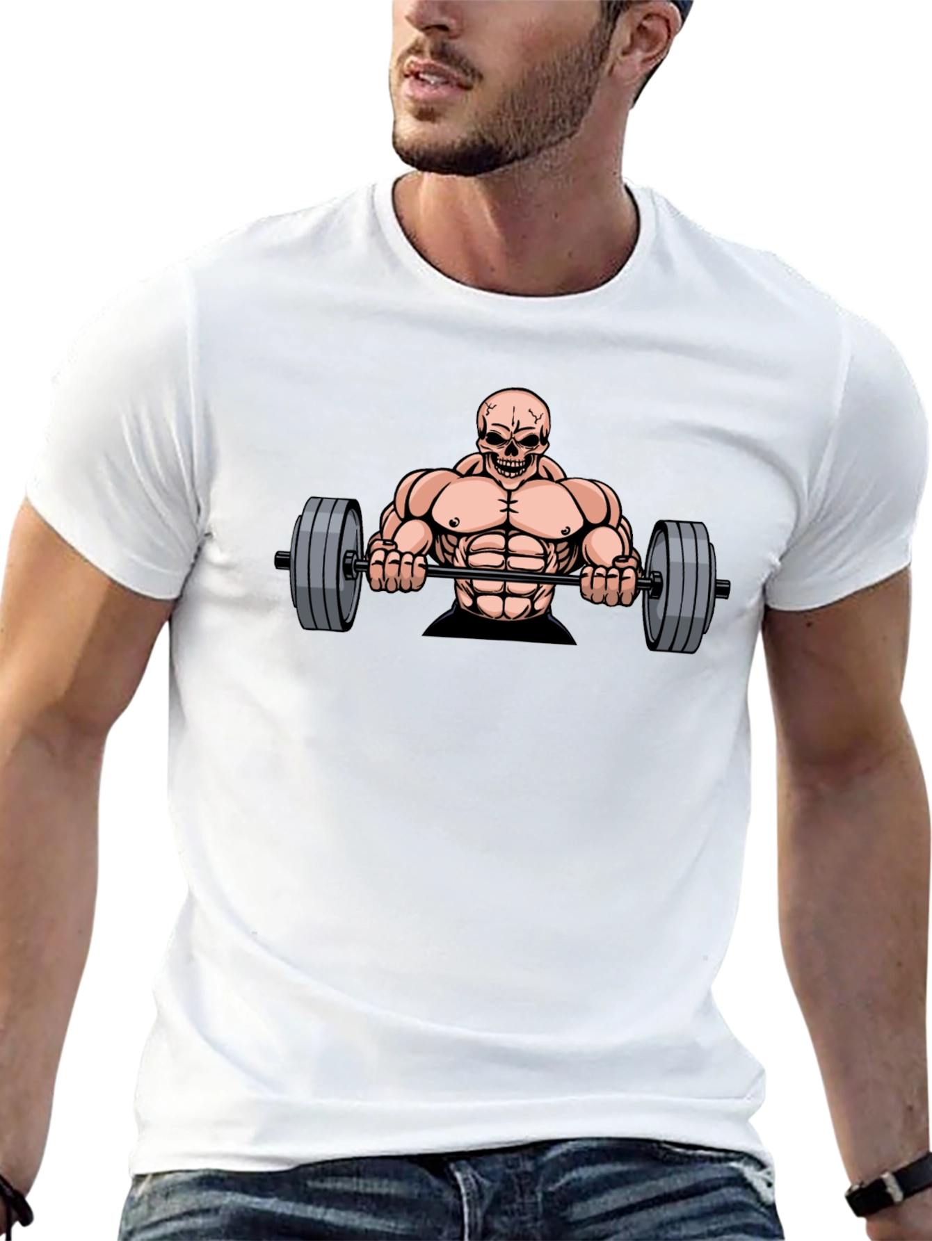 Skull Lifter Black Graphic Tee