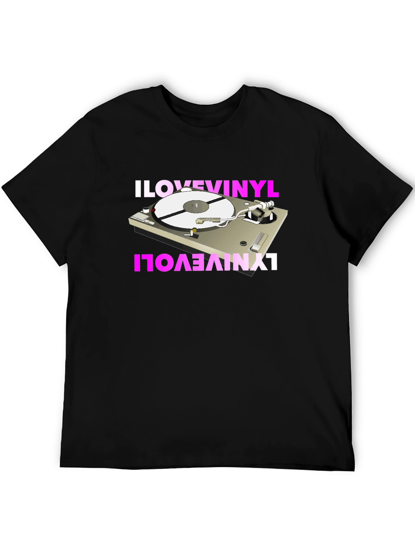 I Love Vinyl Turntable Graphic Tee