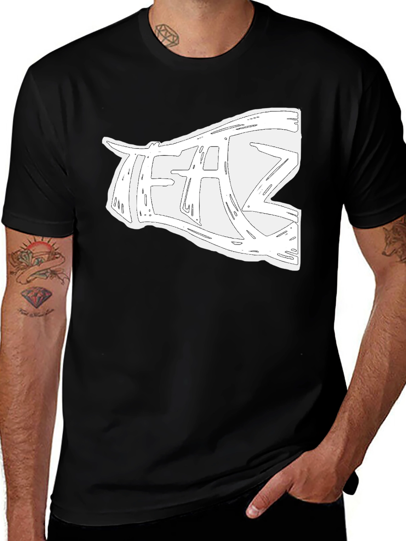 Cool Graphic Tee - Black Casual T-Shirt