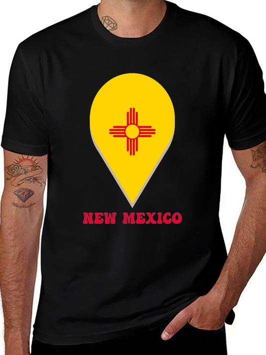 New Mexico Flag Graphic Tee - Black