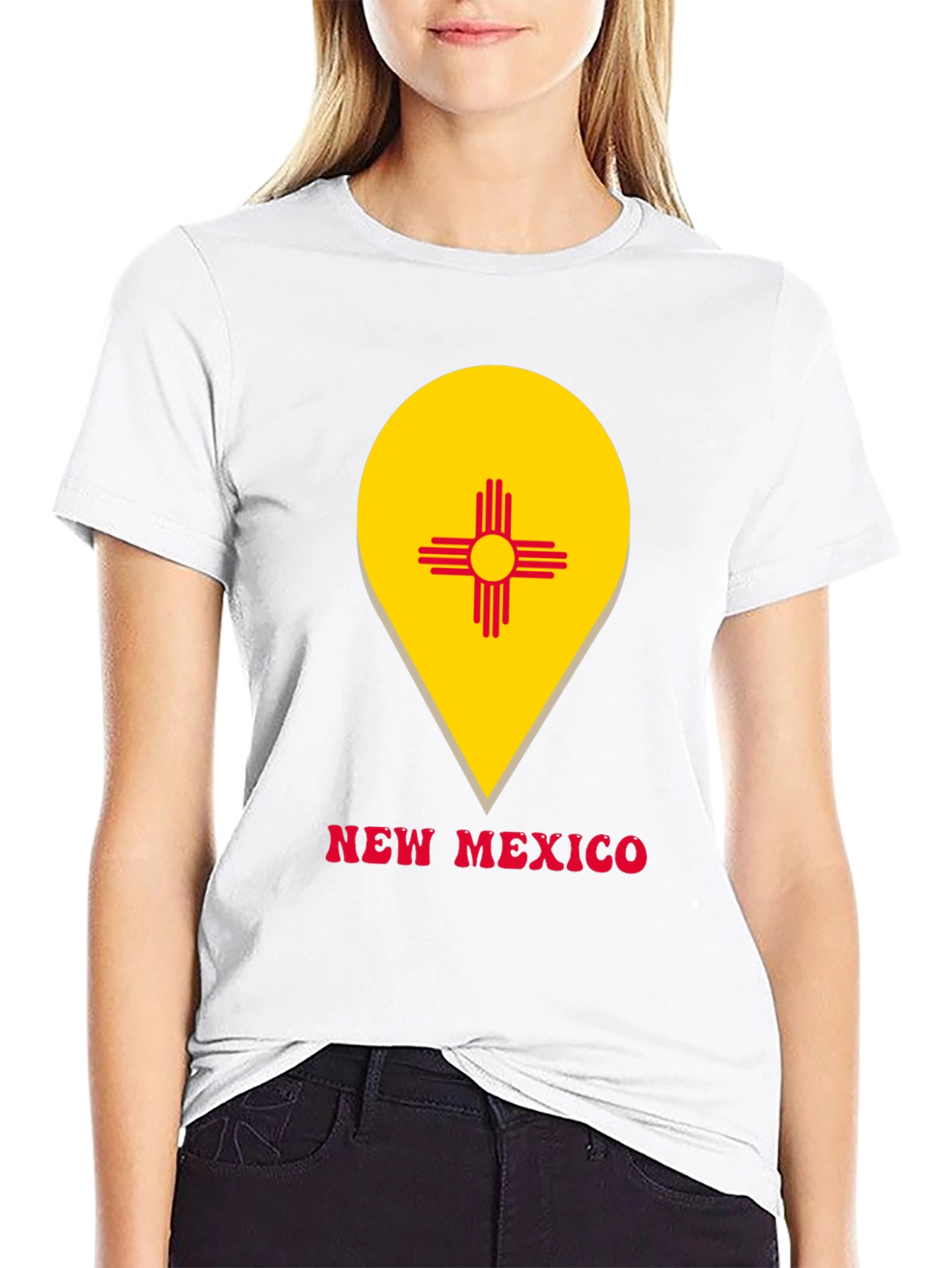 New Mexico Flag Graphic Tee - Black