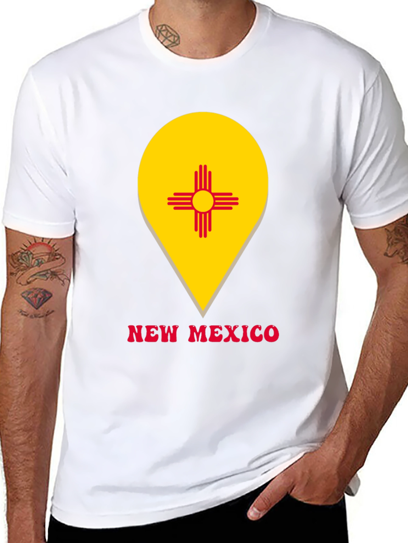 New Mexico Flag Graphic Tee - Black
