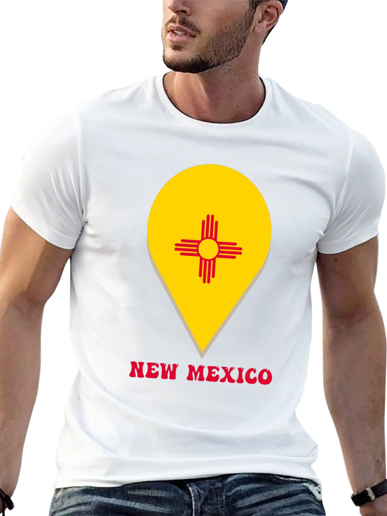 New Mexico Flag Graphic Tee - Black
