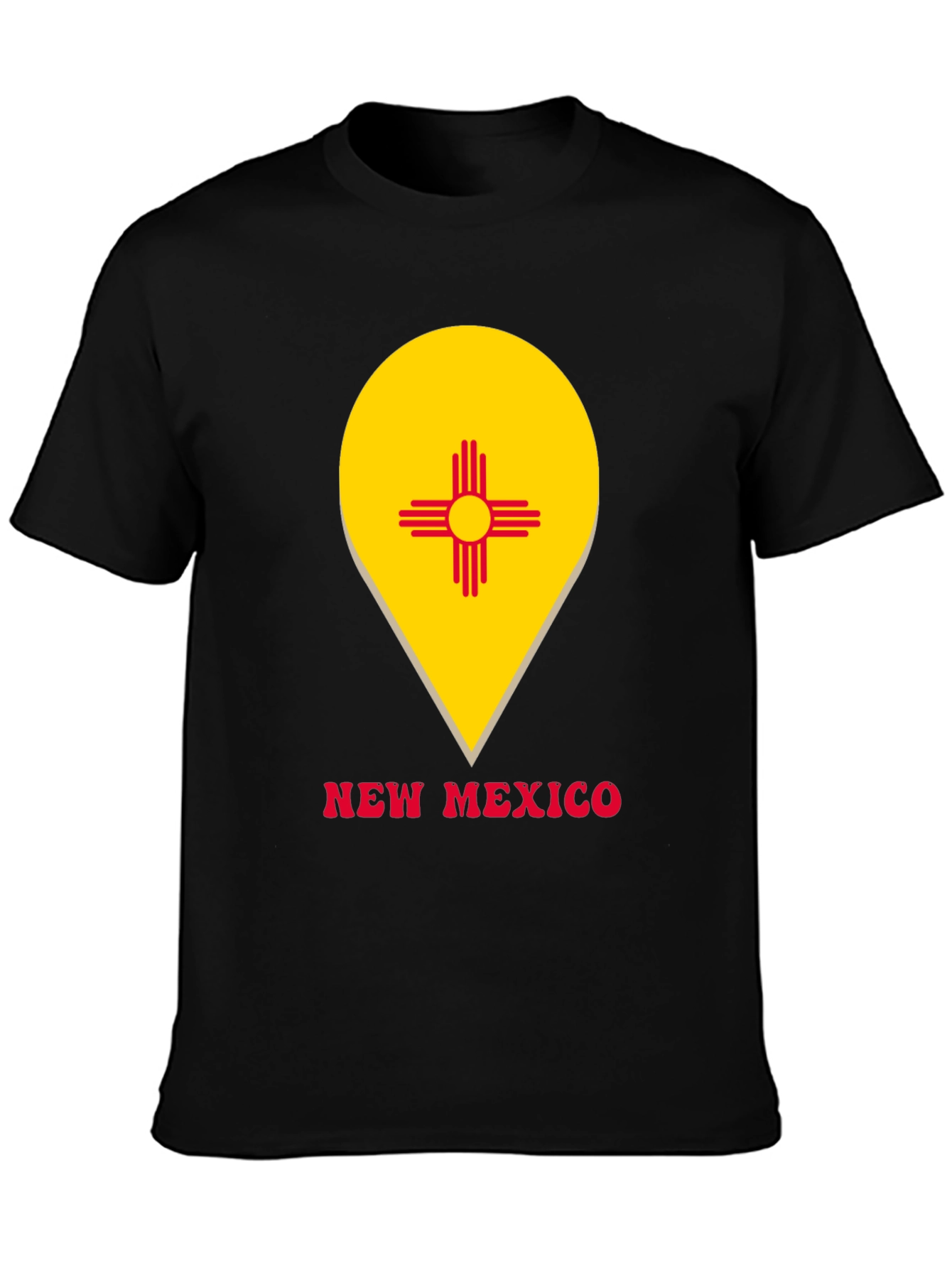 New Mexico Flag Graphic Tee - Black