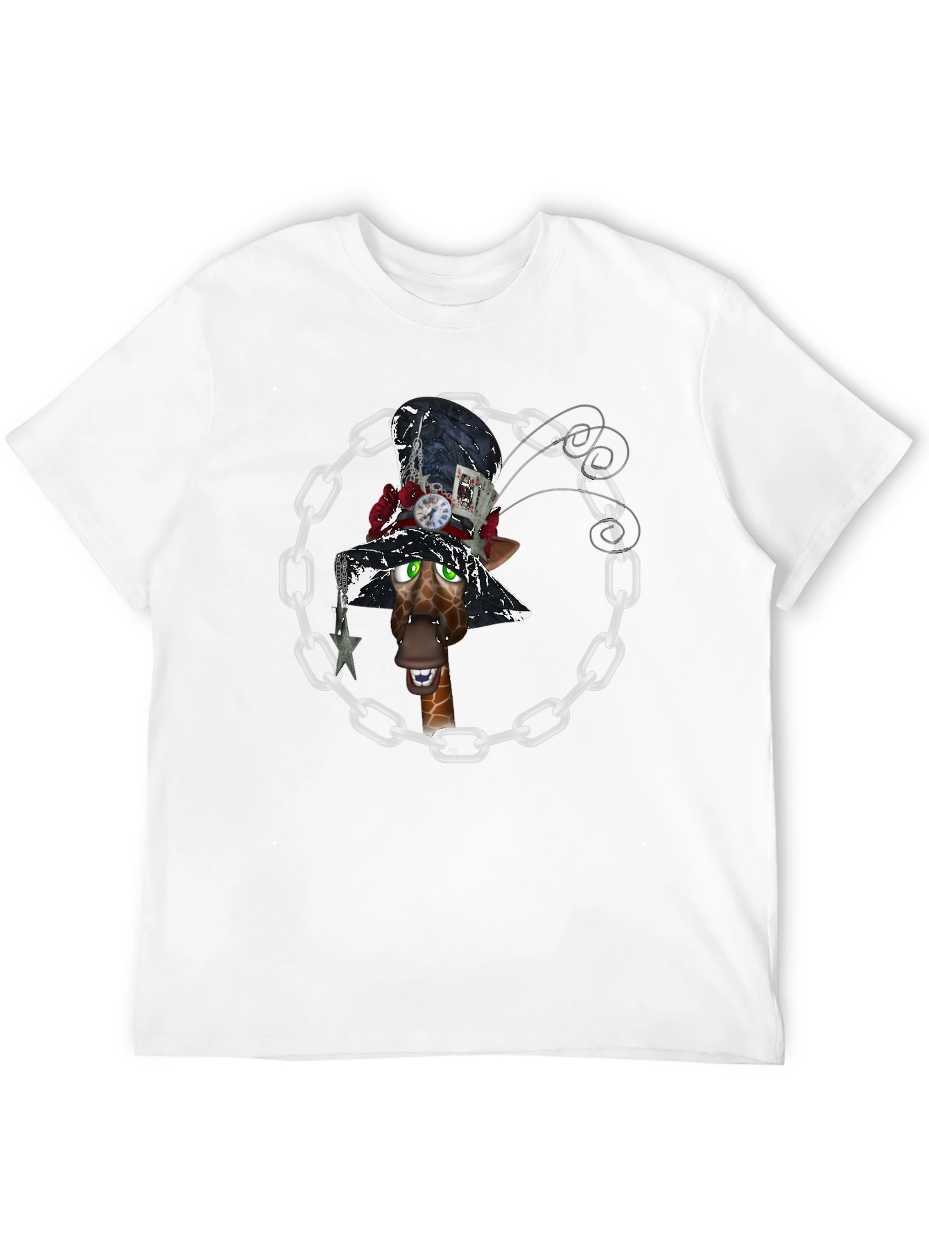 Giraffe Mad Hatter T-Shirt