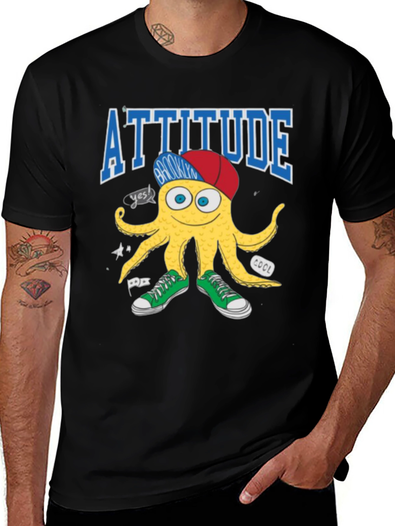 Attitude Brooklyn Octopus Graphic Tee