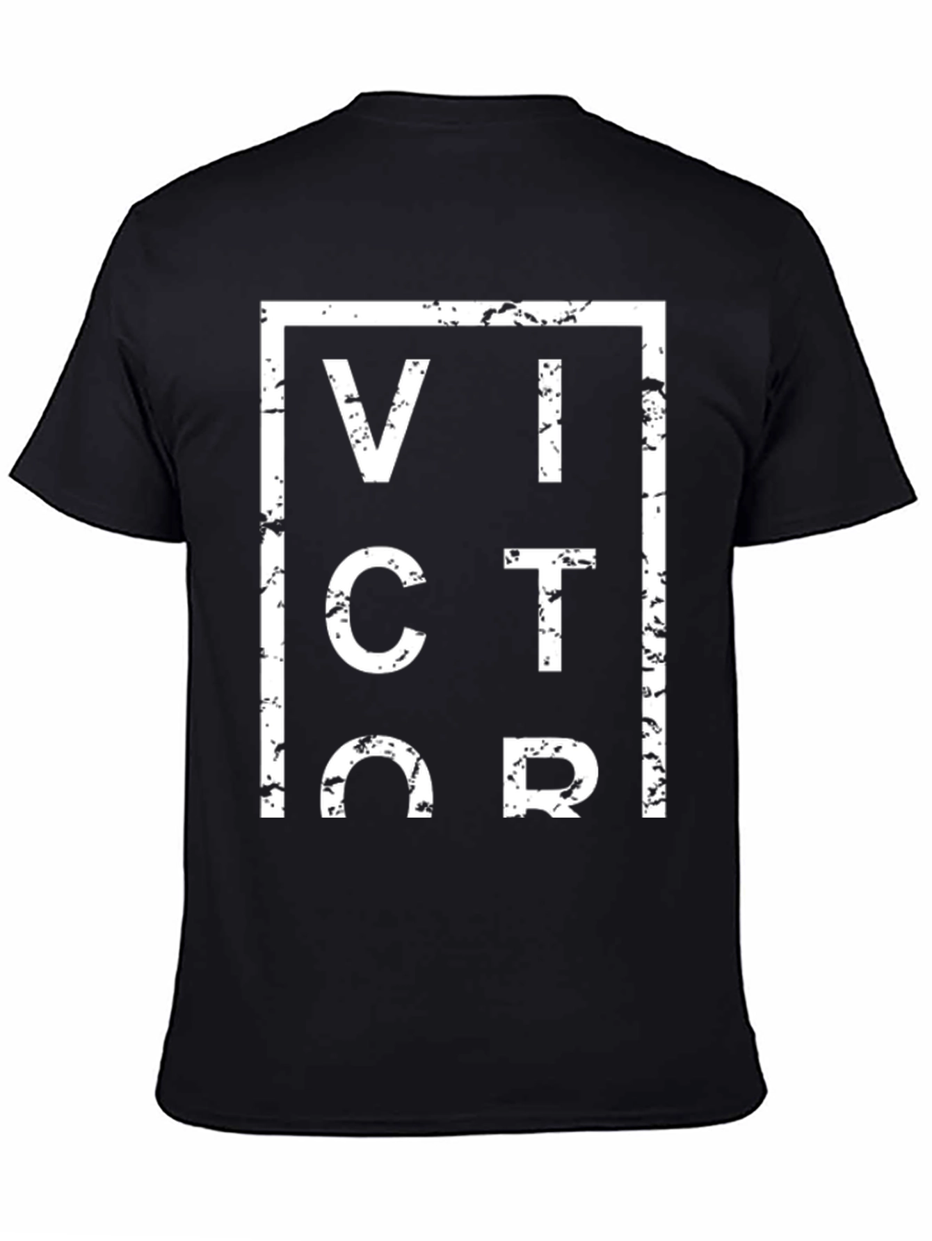 Victor Graphic Tee - Black Cotton T-Shirt