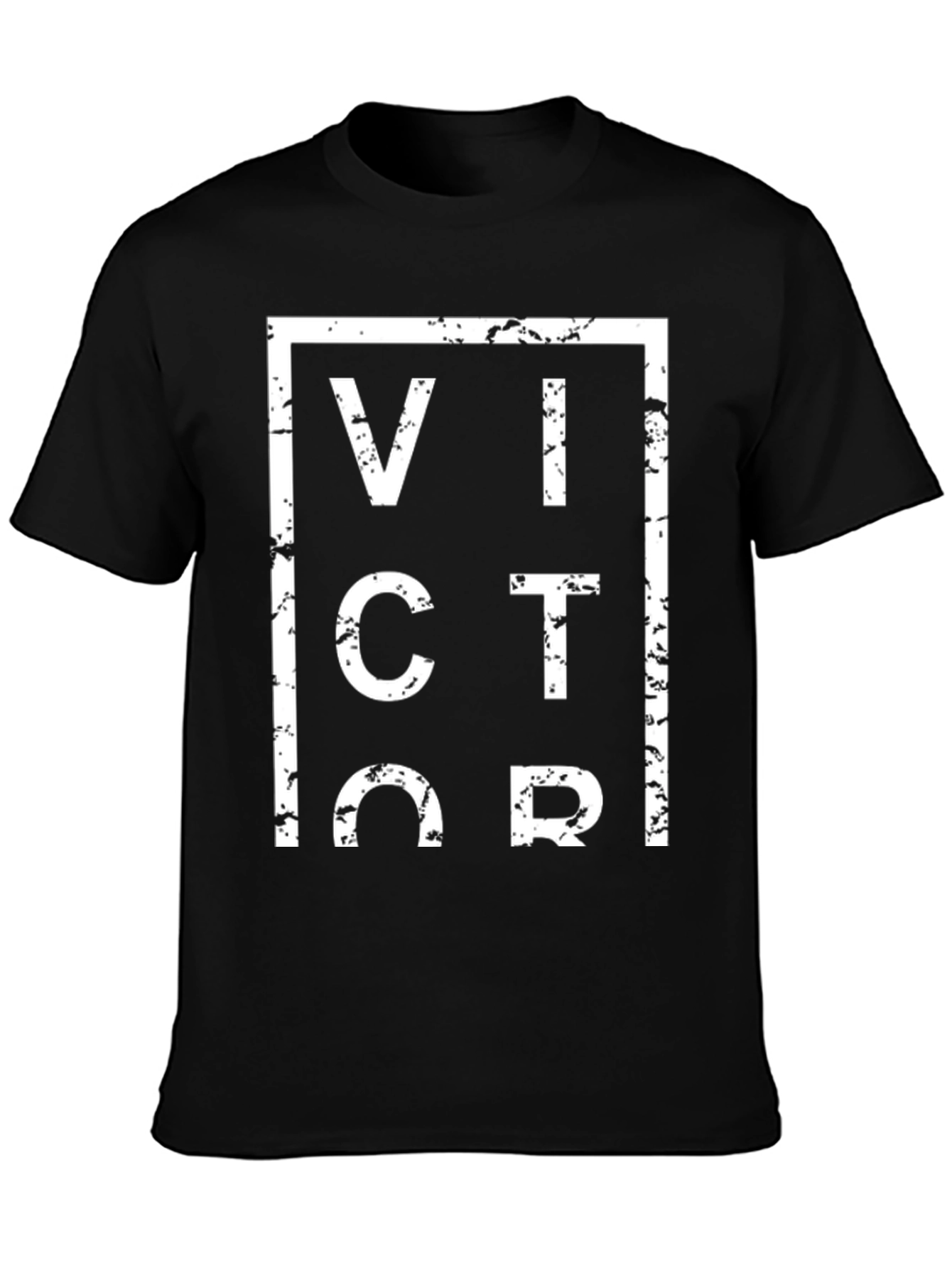 Victor Graphic Tee - Black Cotton T-Shirt