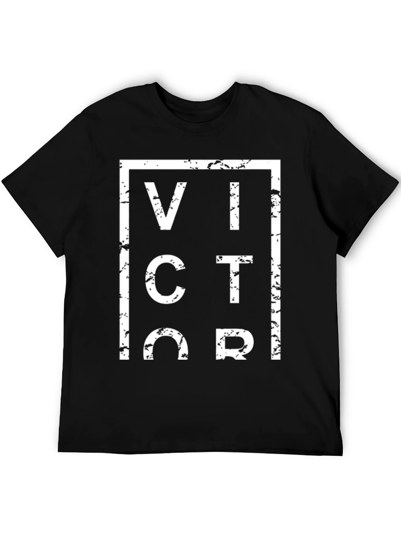 Victor Graphic Tee - Black Cotton T-Shirt
