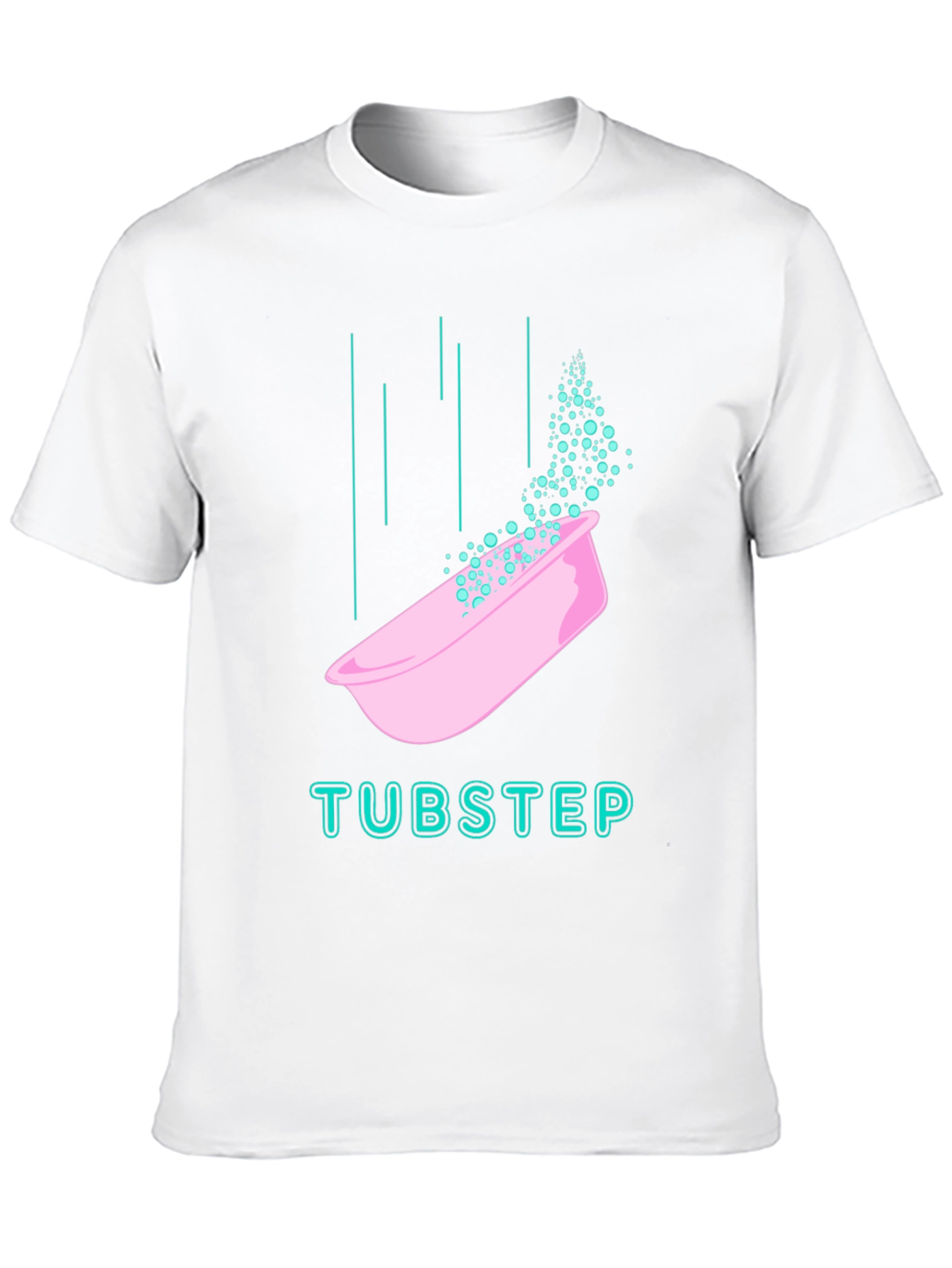 Tubstep Graphic Tee - Black Cotton Blend T-Shirt