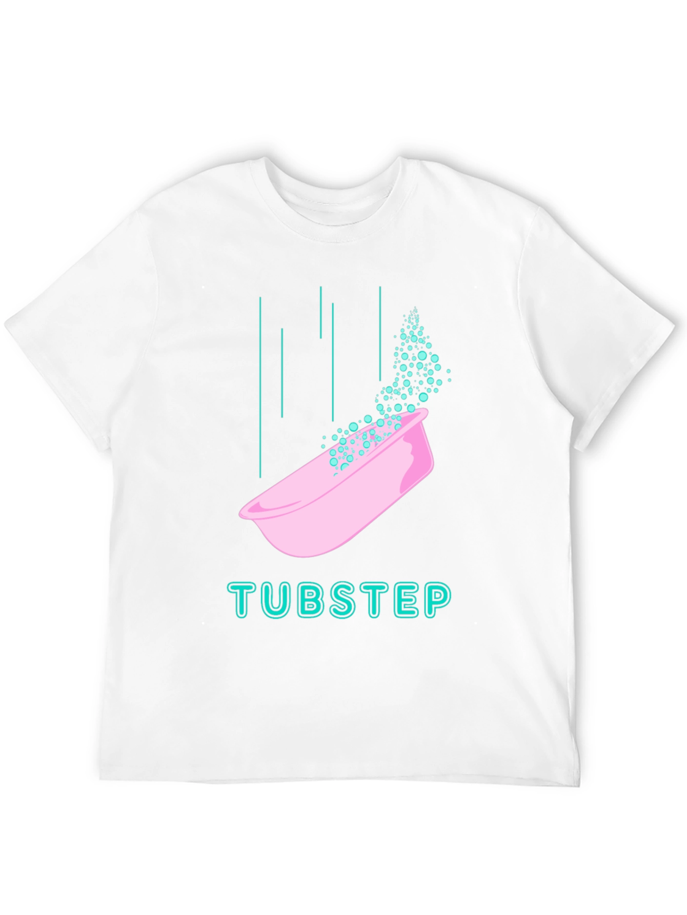 Tubstep Graphic Tee - Black Cotton Blend T-Shirt
