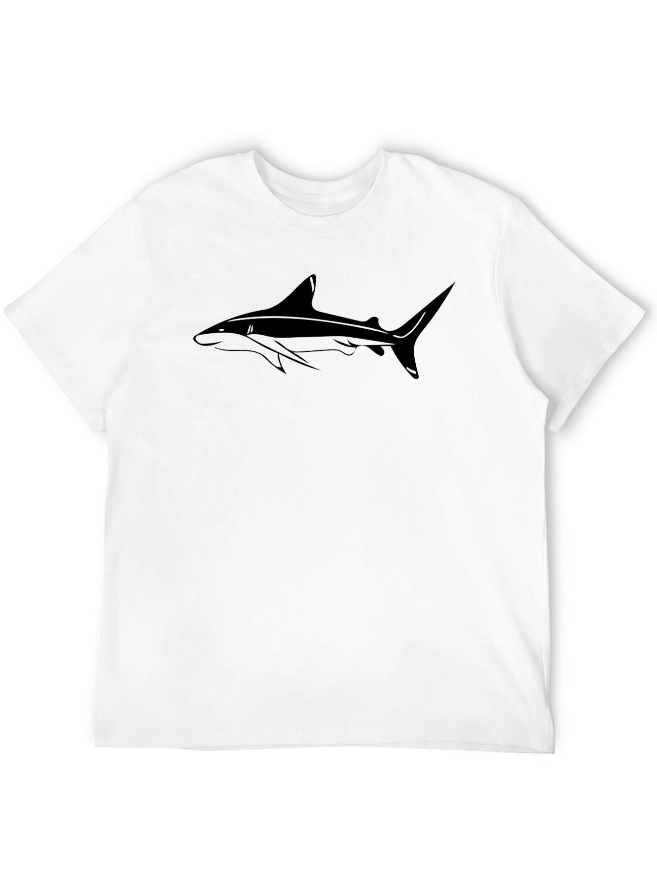 Mens Black Shark Graphic T-Shirt