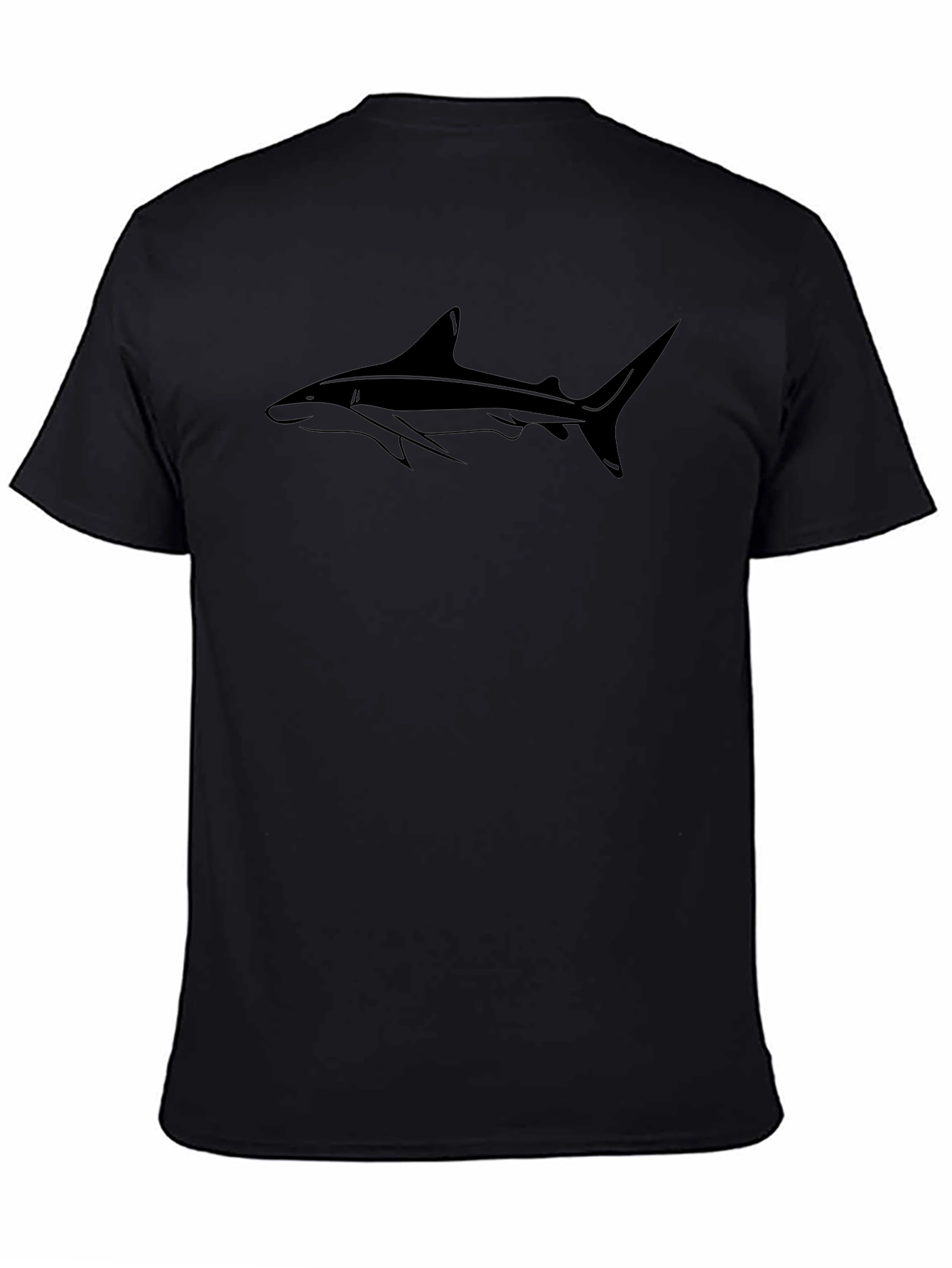 Mens Black Shark Graphic T-Shirt