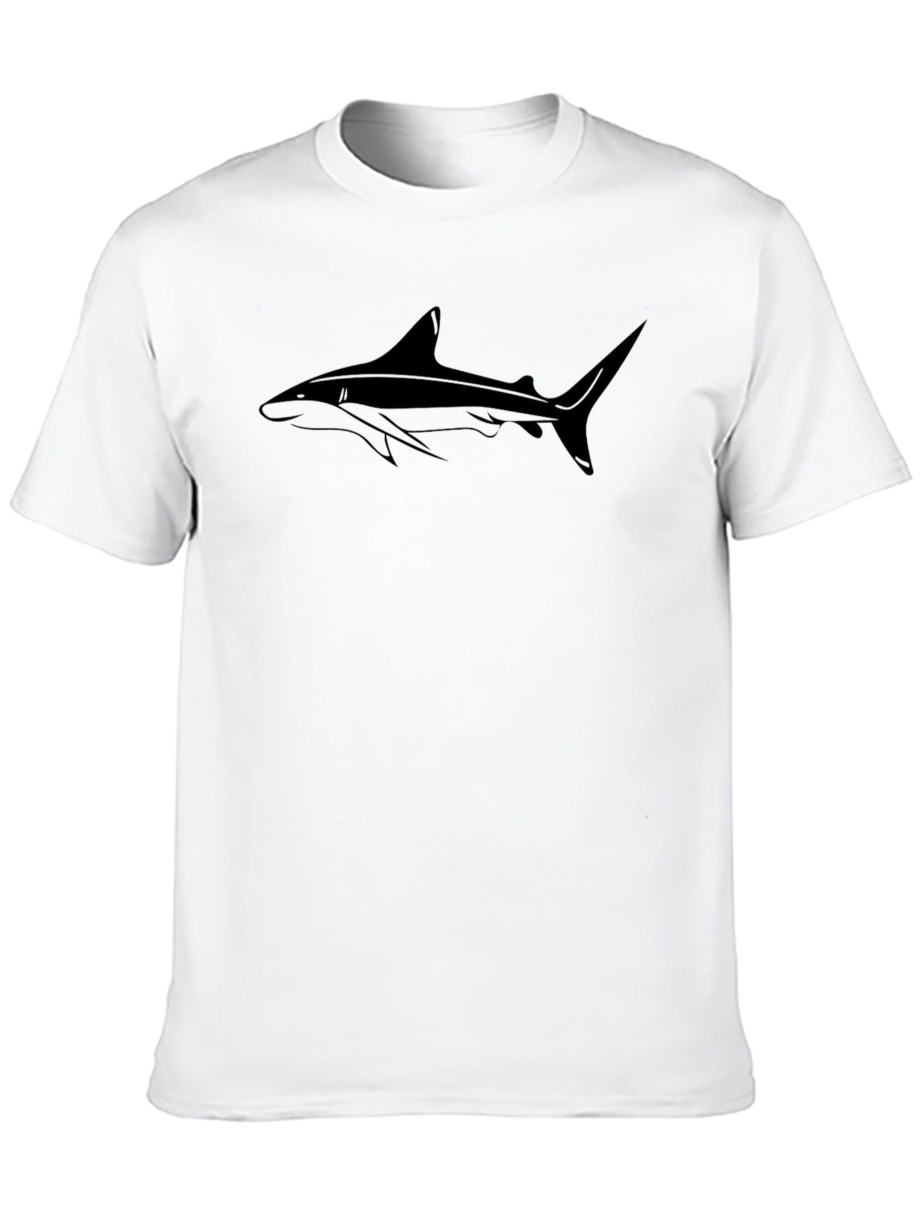 Mens Black Shark Graphic T-Shirt