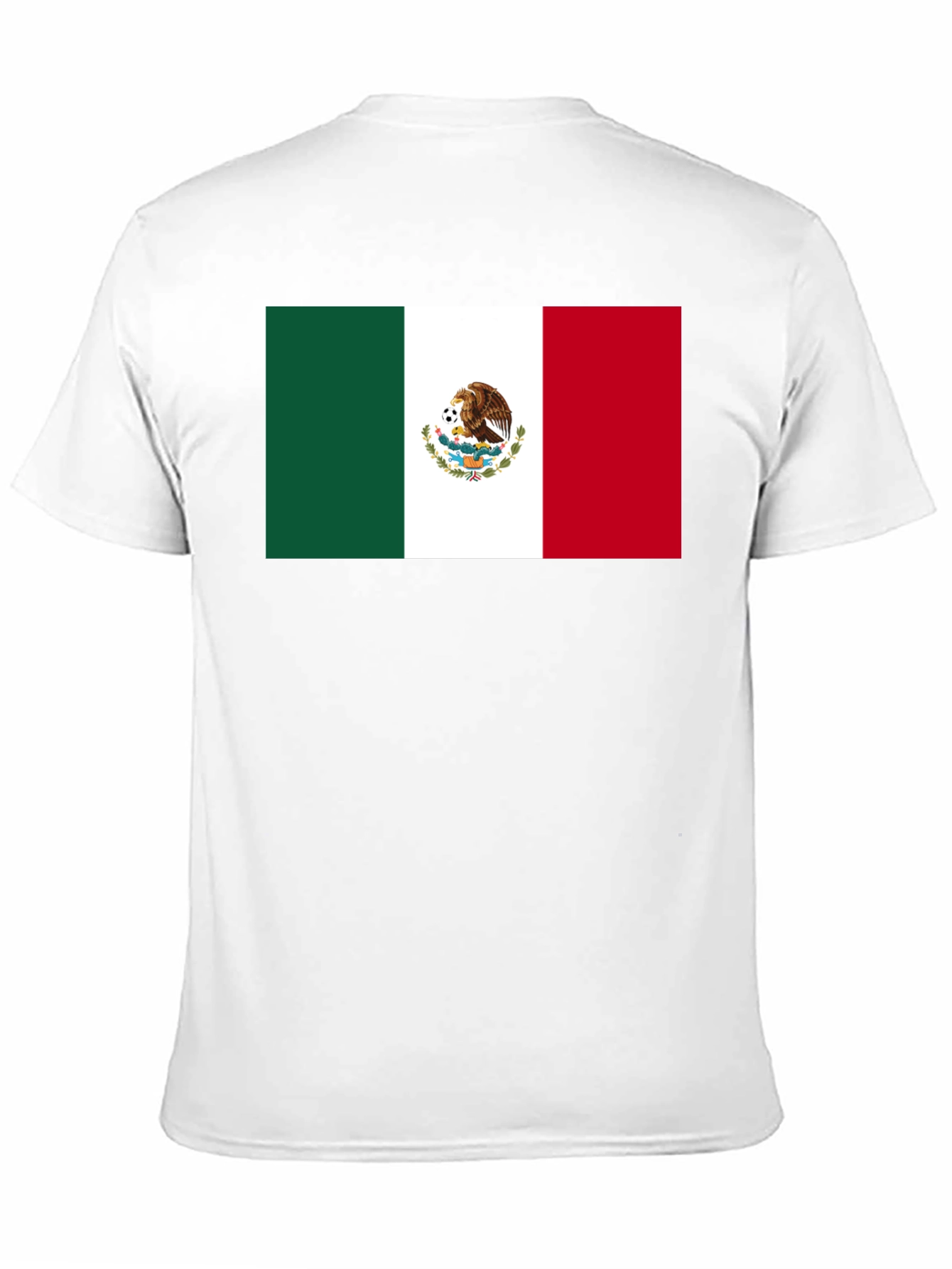 Mexico Flag Graphic Tee - Black Cotton T-Shirt