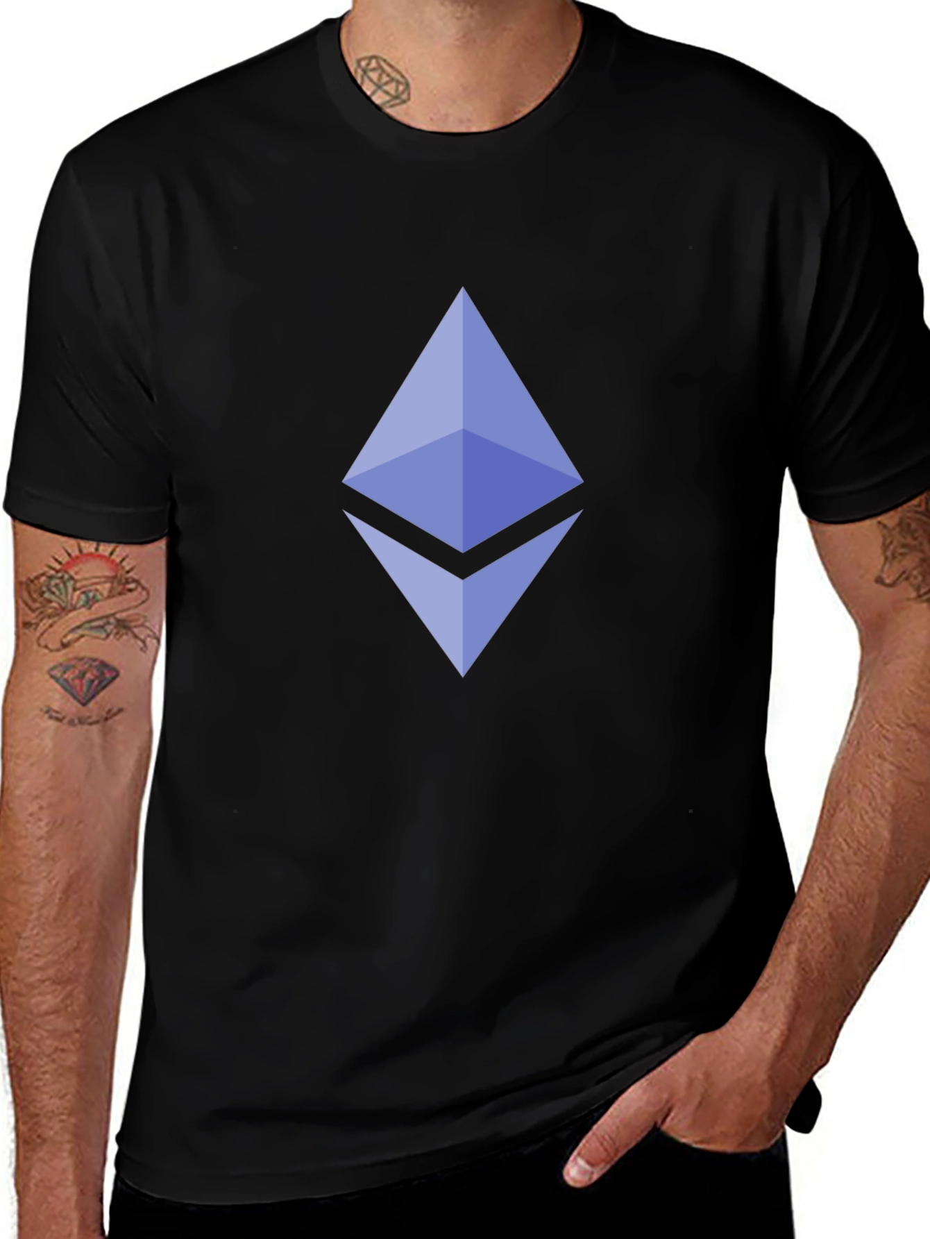 Ethereum Crypto Logo Black T-Shirt