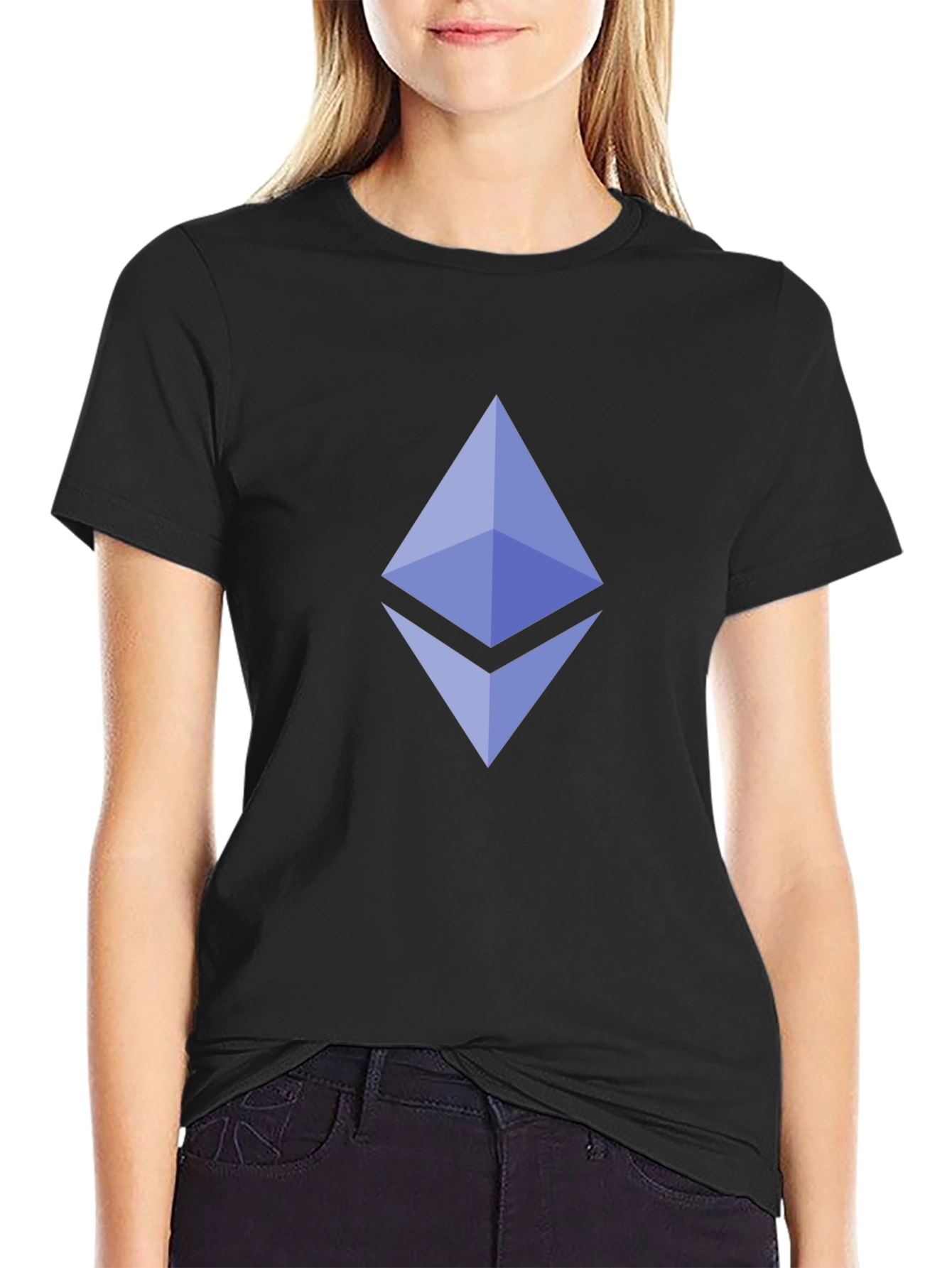 Ethereum Crypto Logo Black T-Shirt