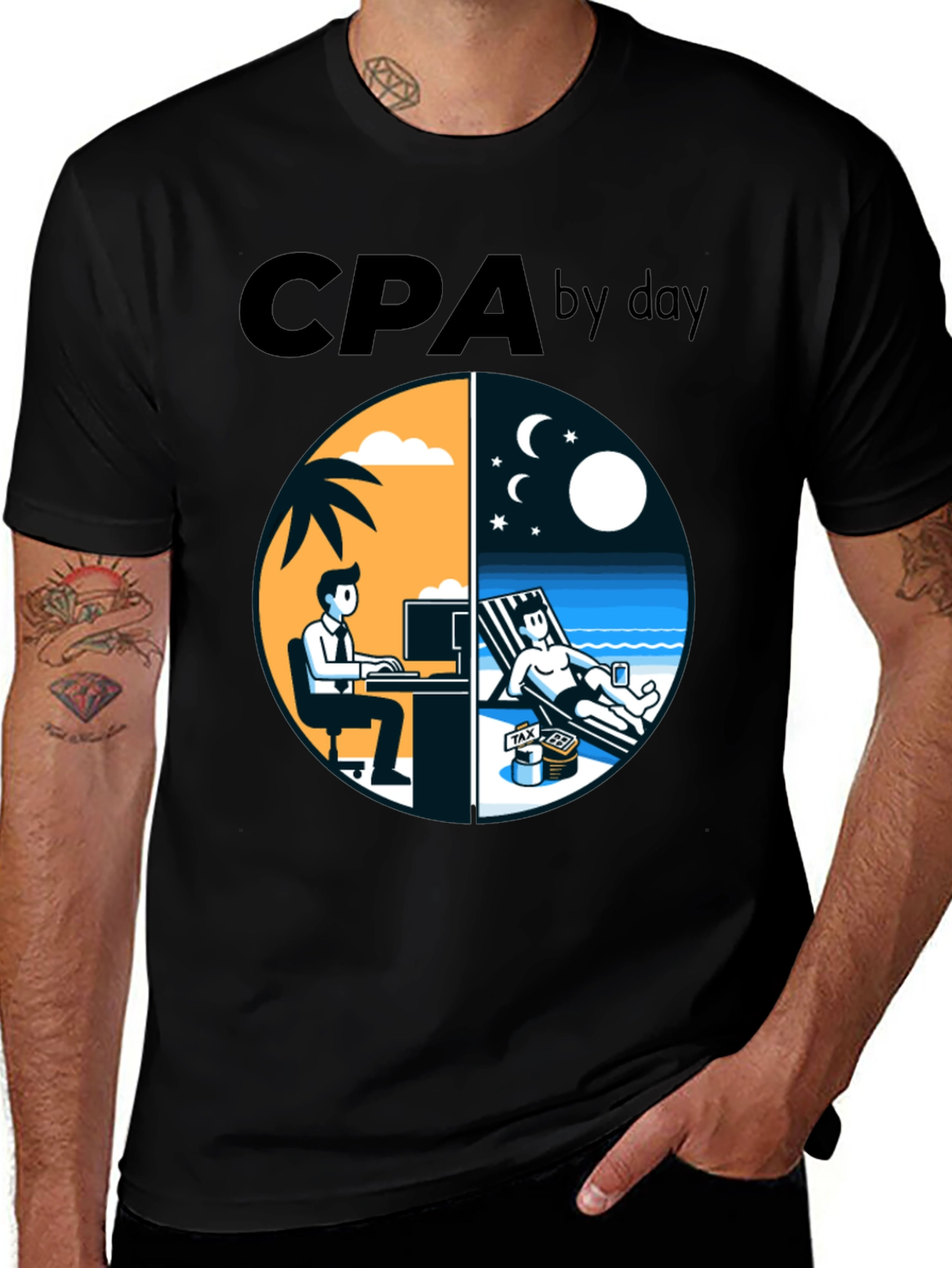 CPA By Day T-Shirt Funny Accounting Tee