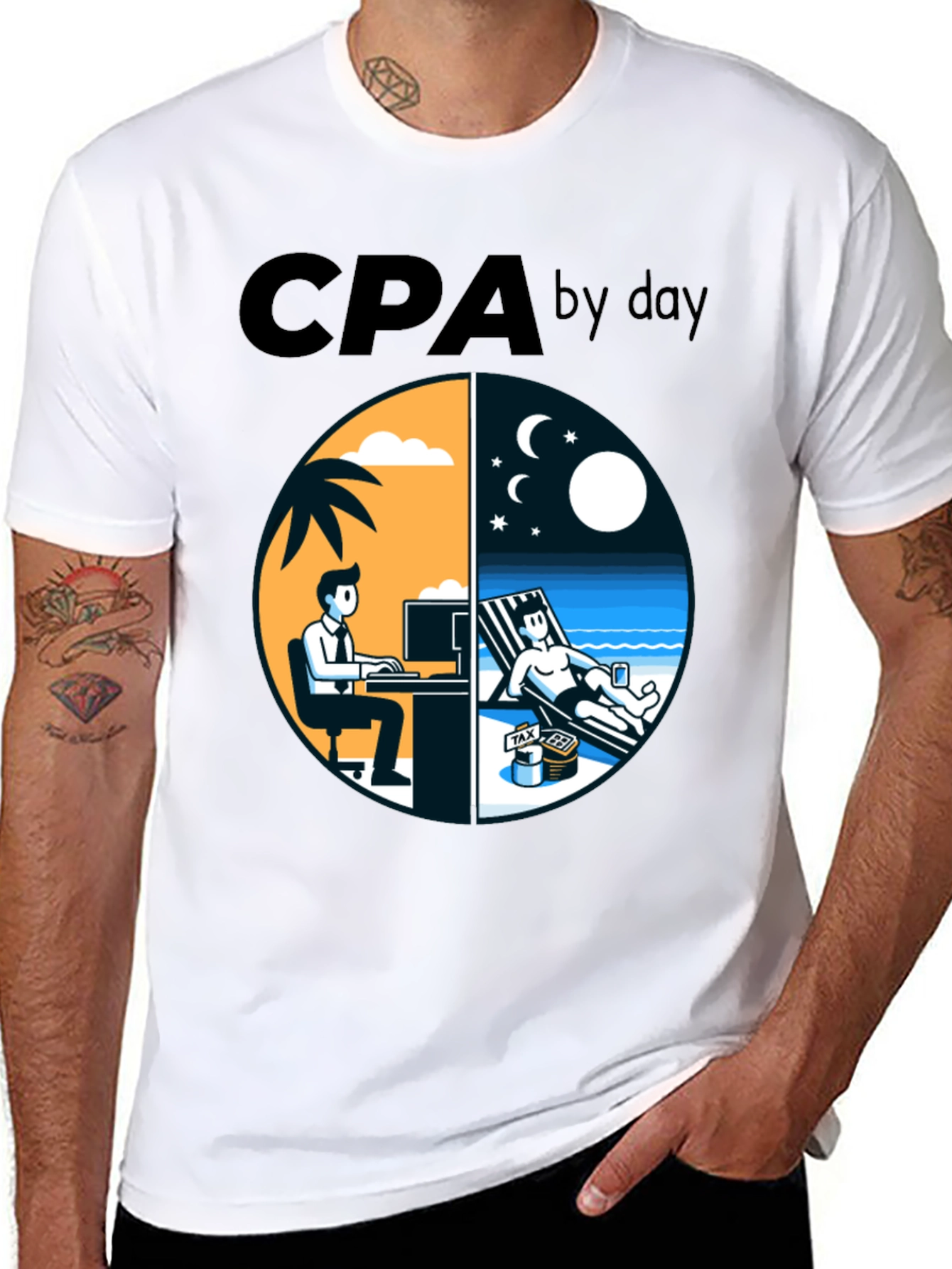 CPA By Day T-Shirt Funny Accounting Tee