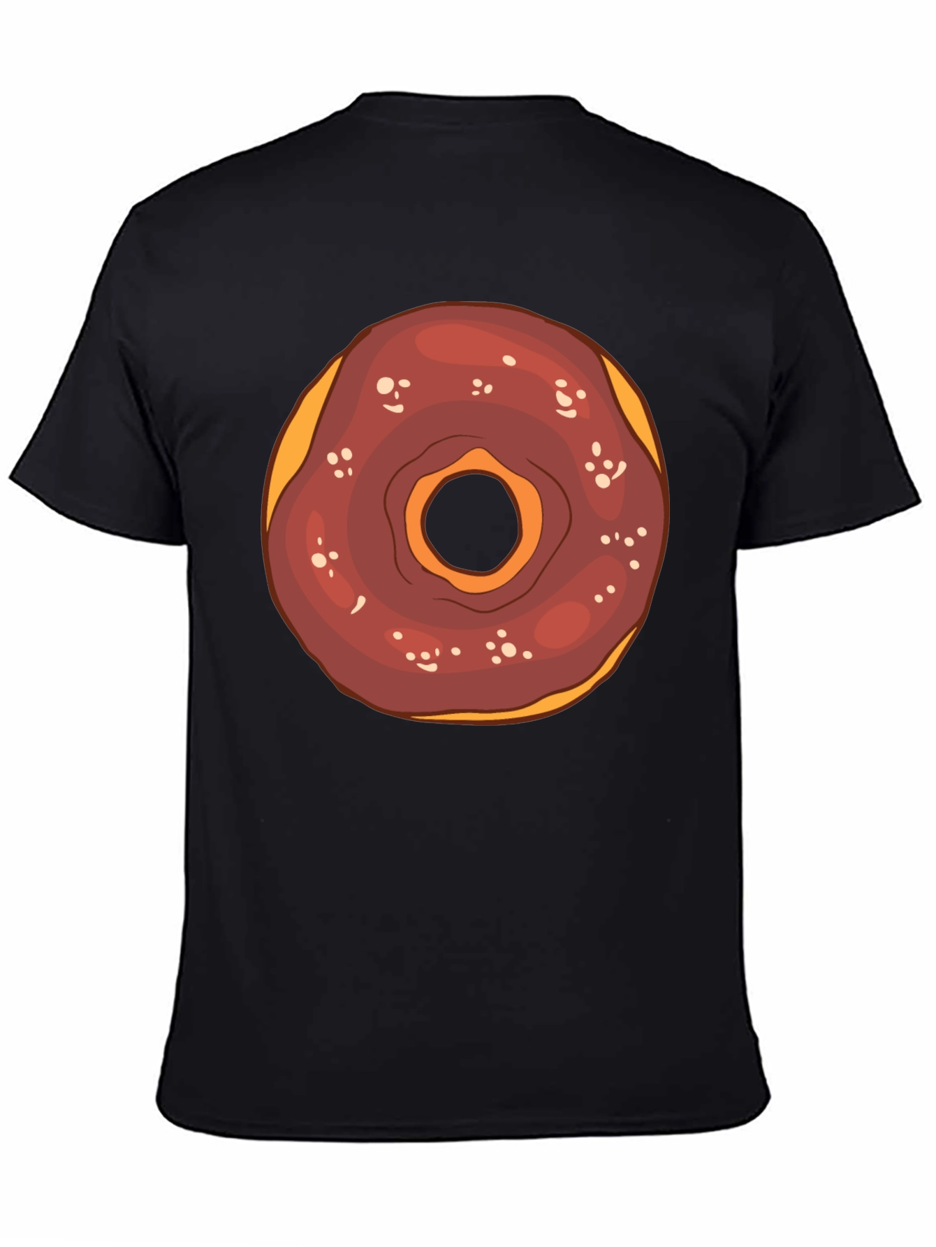 Donut Graphic Tee - Black Cotton T-Shirt