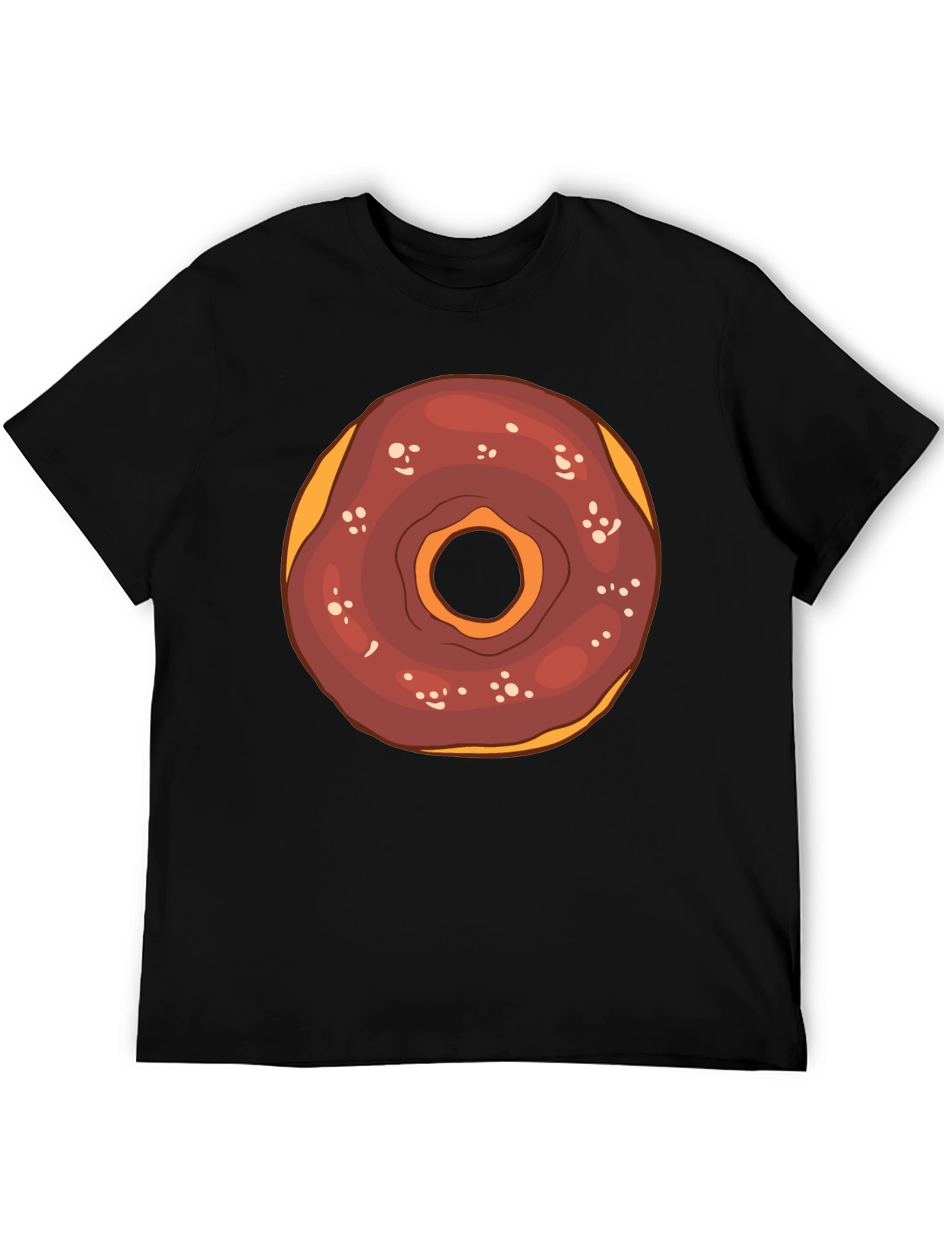 Donut Graphic Tee - Black Cotton T-Shirt