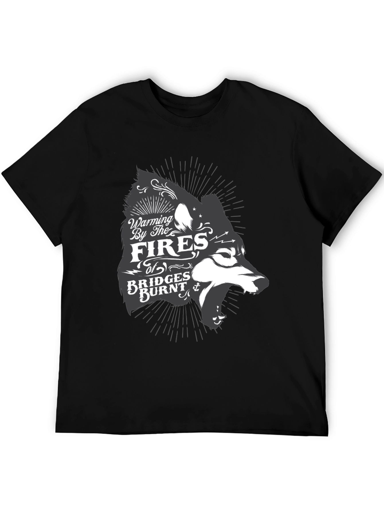 Warming by the Fires Wolf Graphic Tee