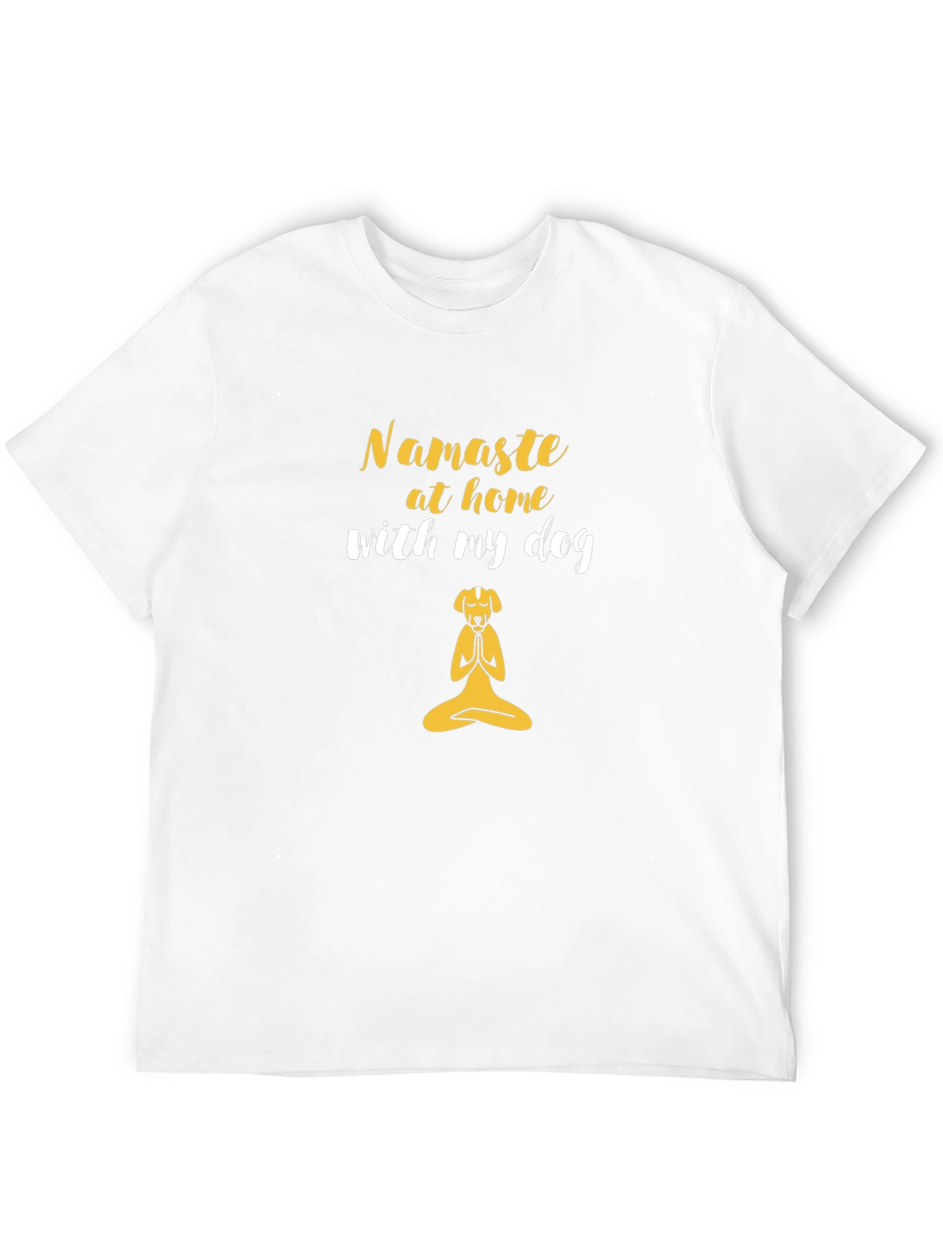 Namaste At Home With My Dog Black T-Shirt