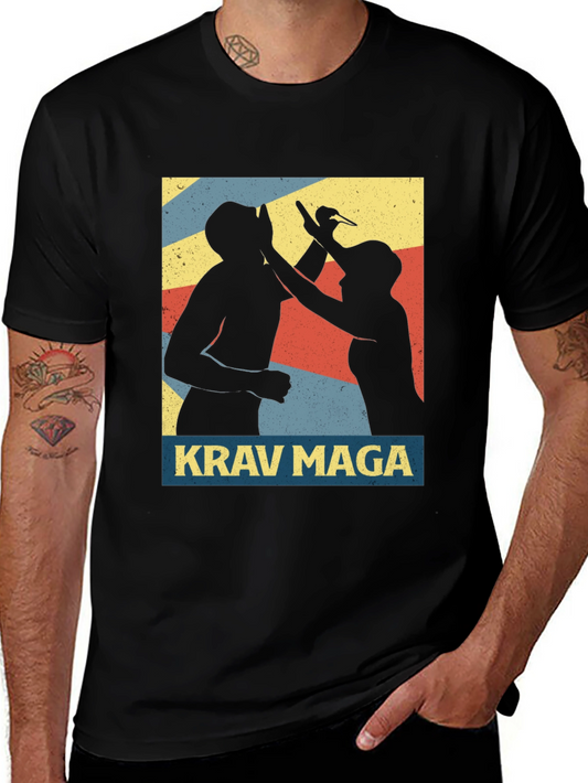Krav Maga Retro Graphic Tee - Black