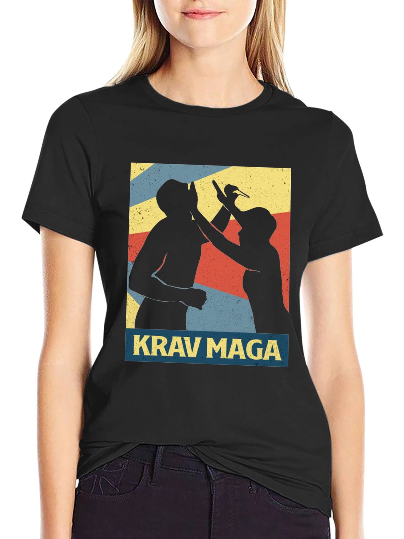 Krav Maga Retro Graphic Tee - Black