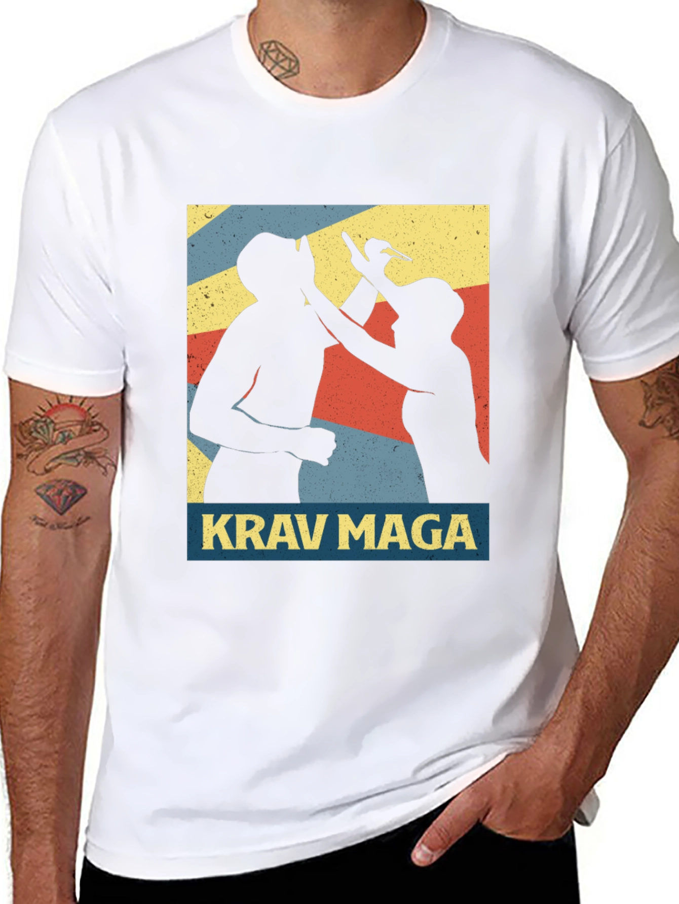 Krav Maga Retro Graphic Tee - Black