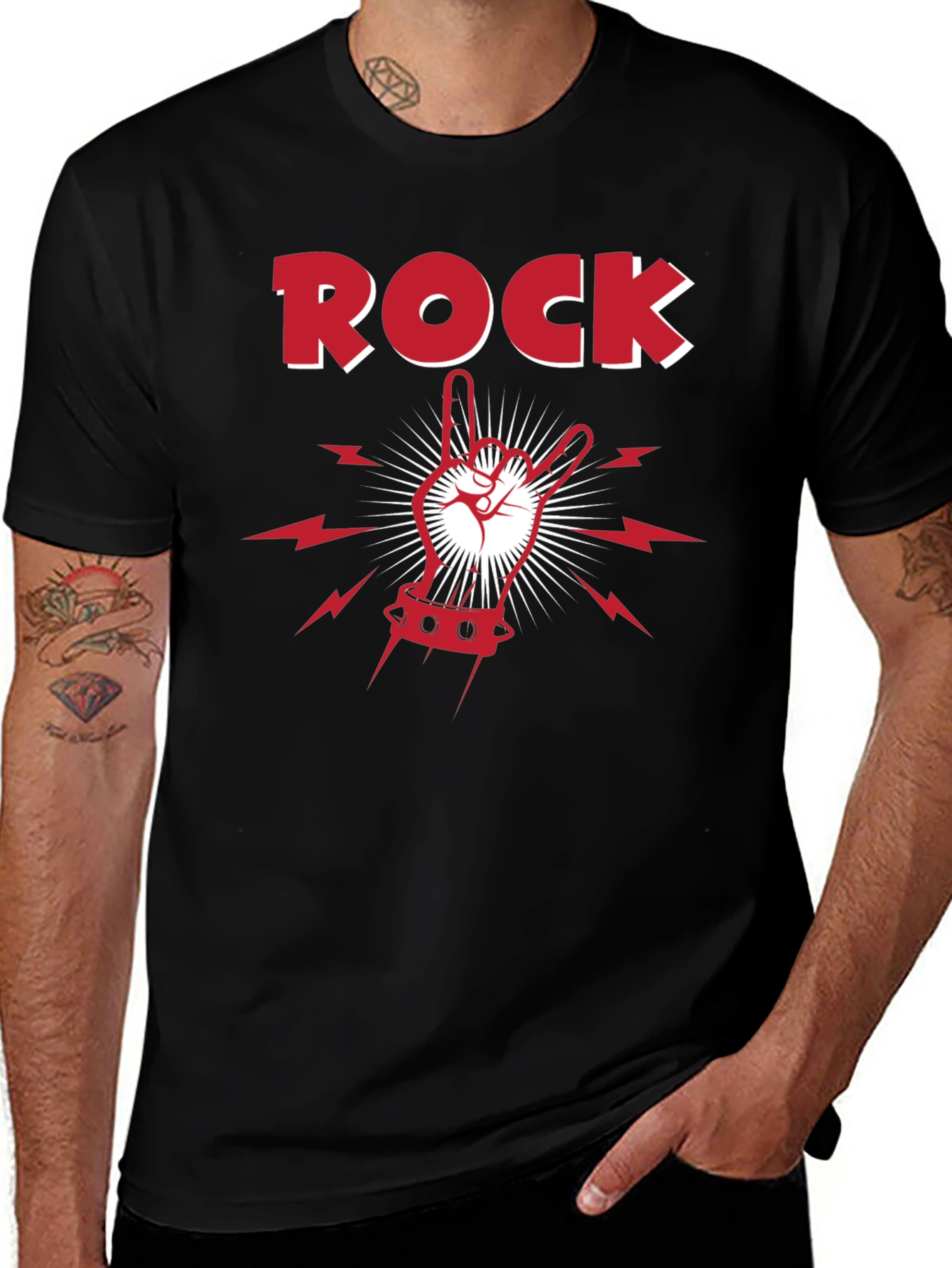 Rock On T-Shirt - Classic Black Tee