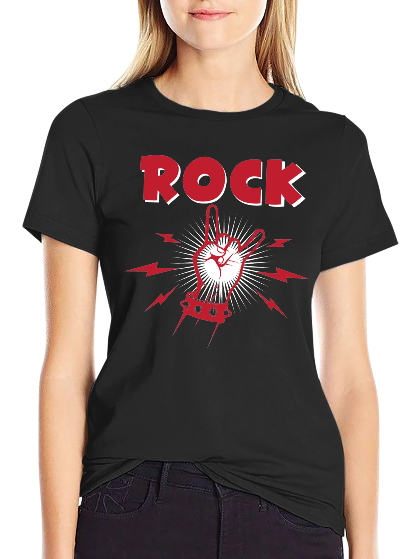 Rock On T-Shirt - Classic Black Tee