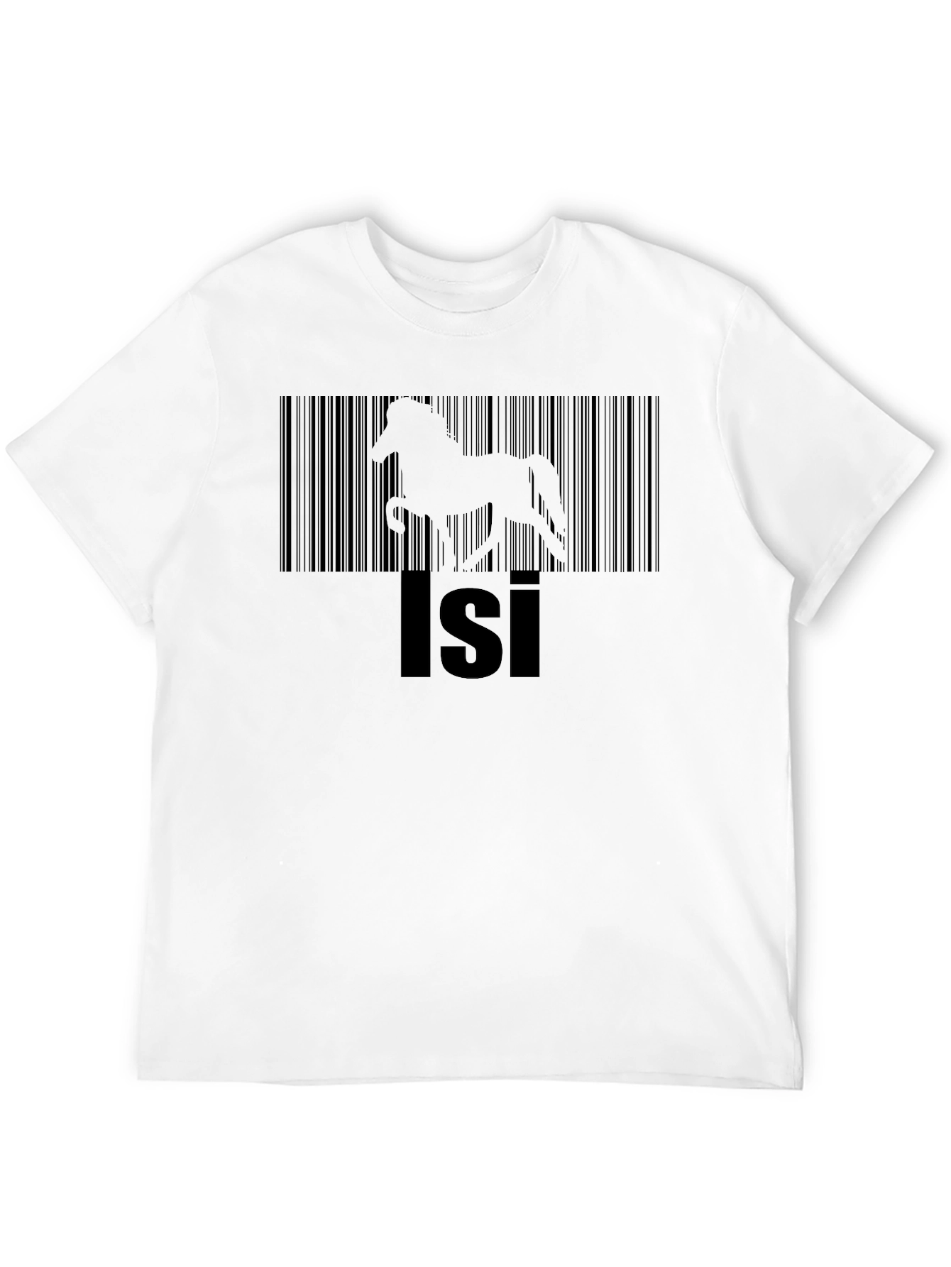 Black Isi Horse Barcode T-Shirt