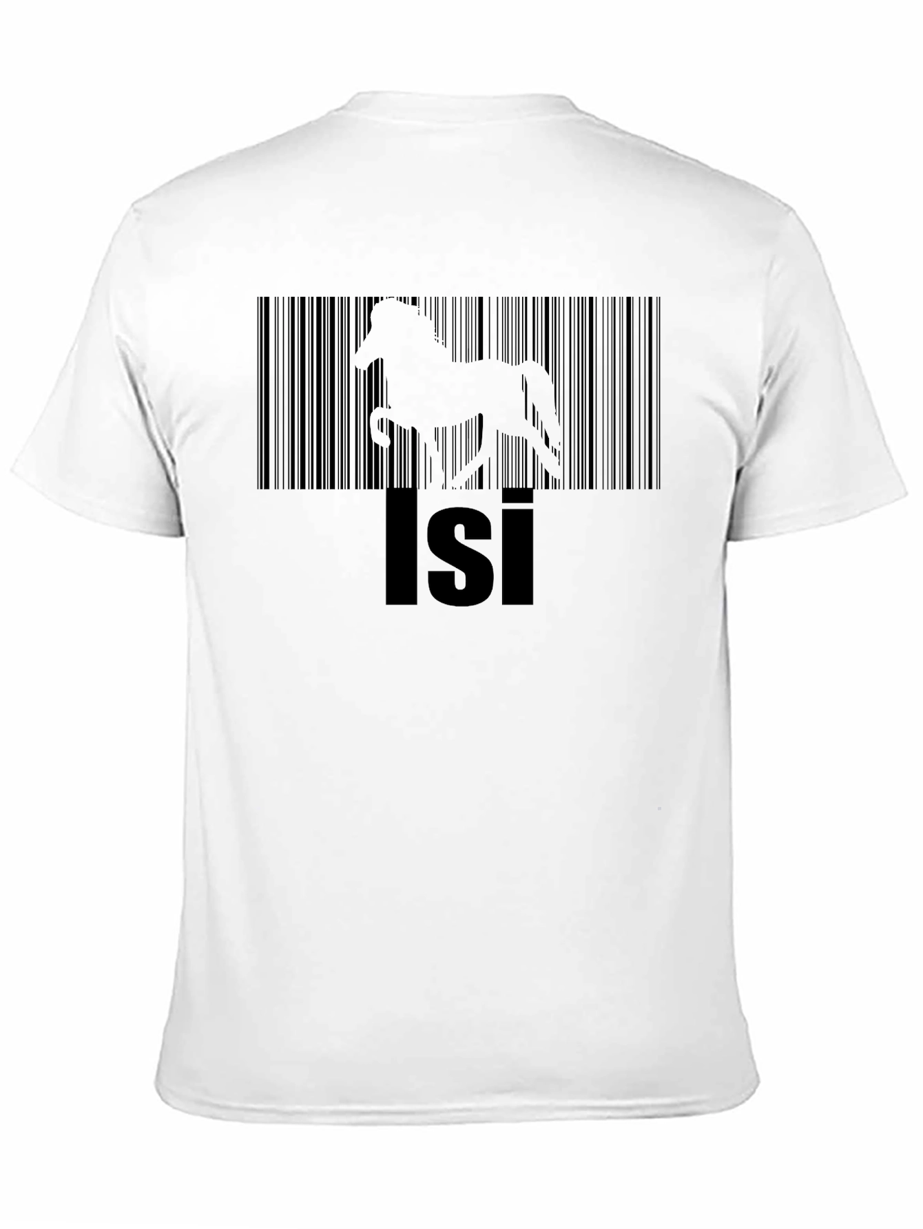 Black Isi Horse Barcode T-Shirt